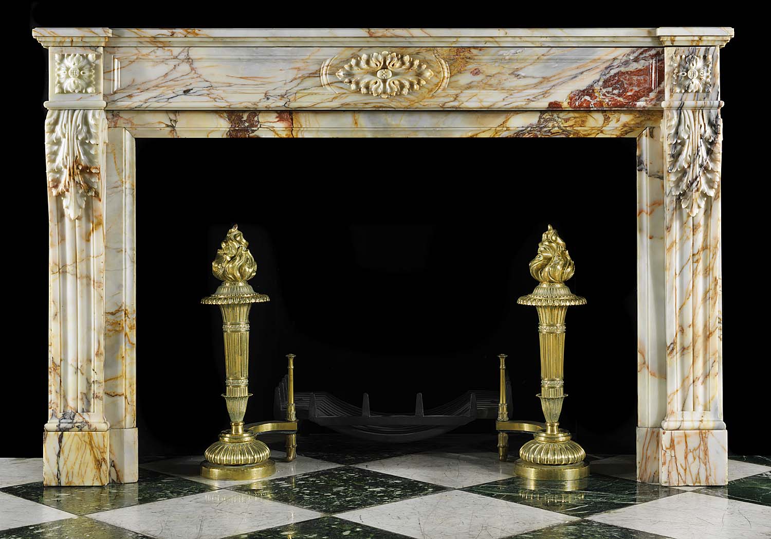 Antique French Marble Fireplace Mantel