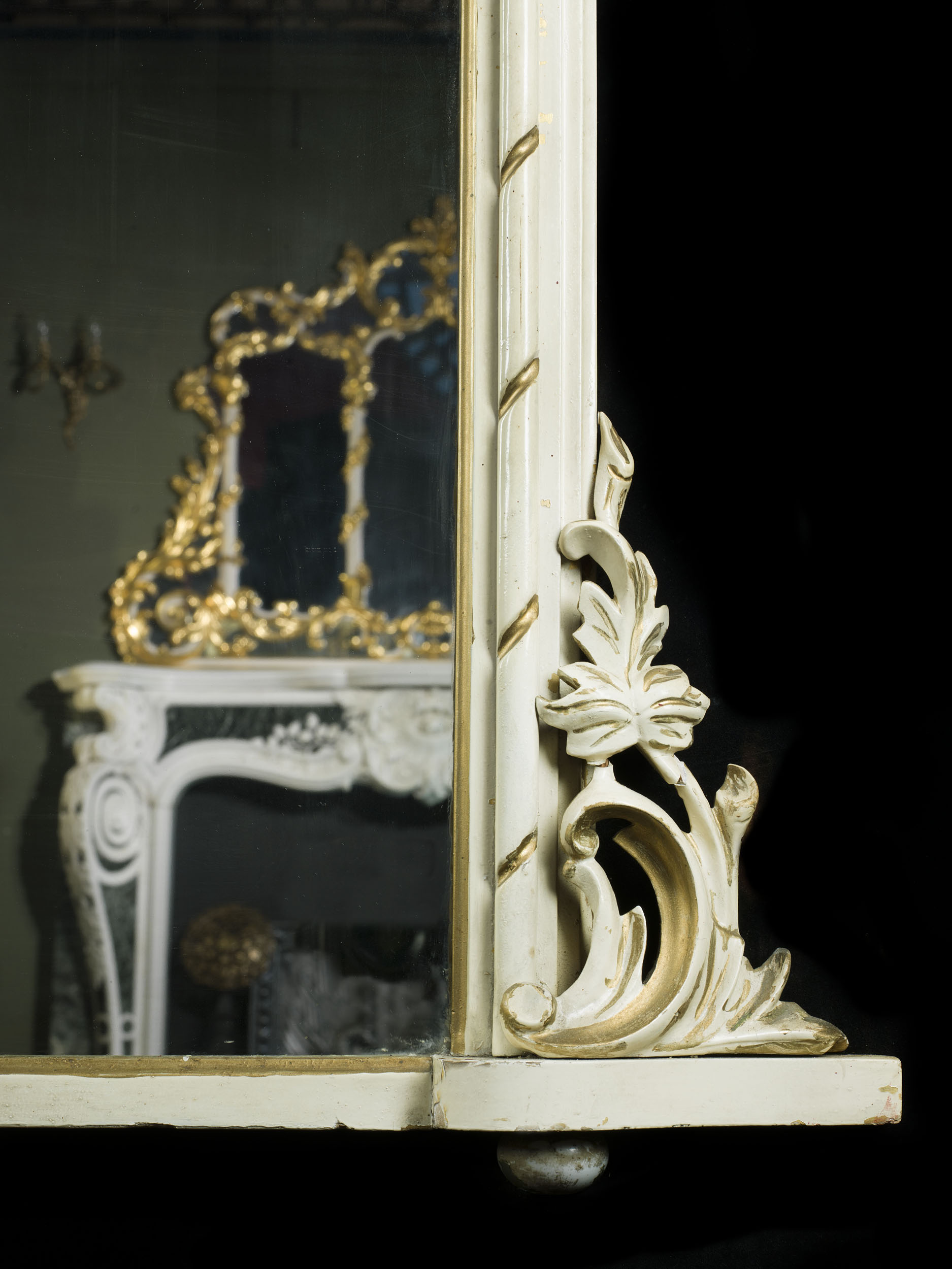 A Painted & Gilded Victorian Mirror