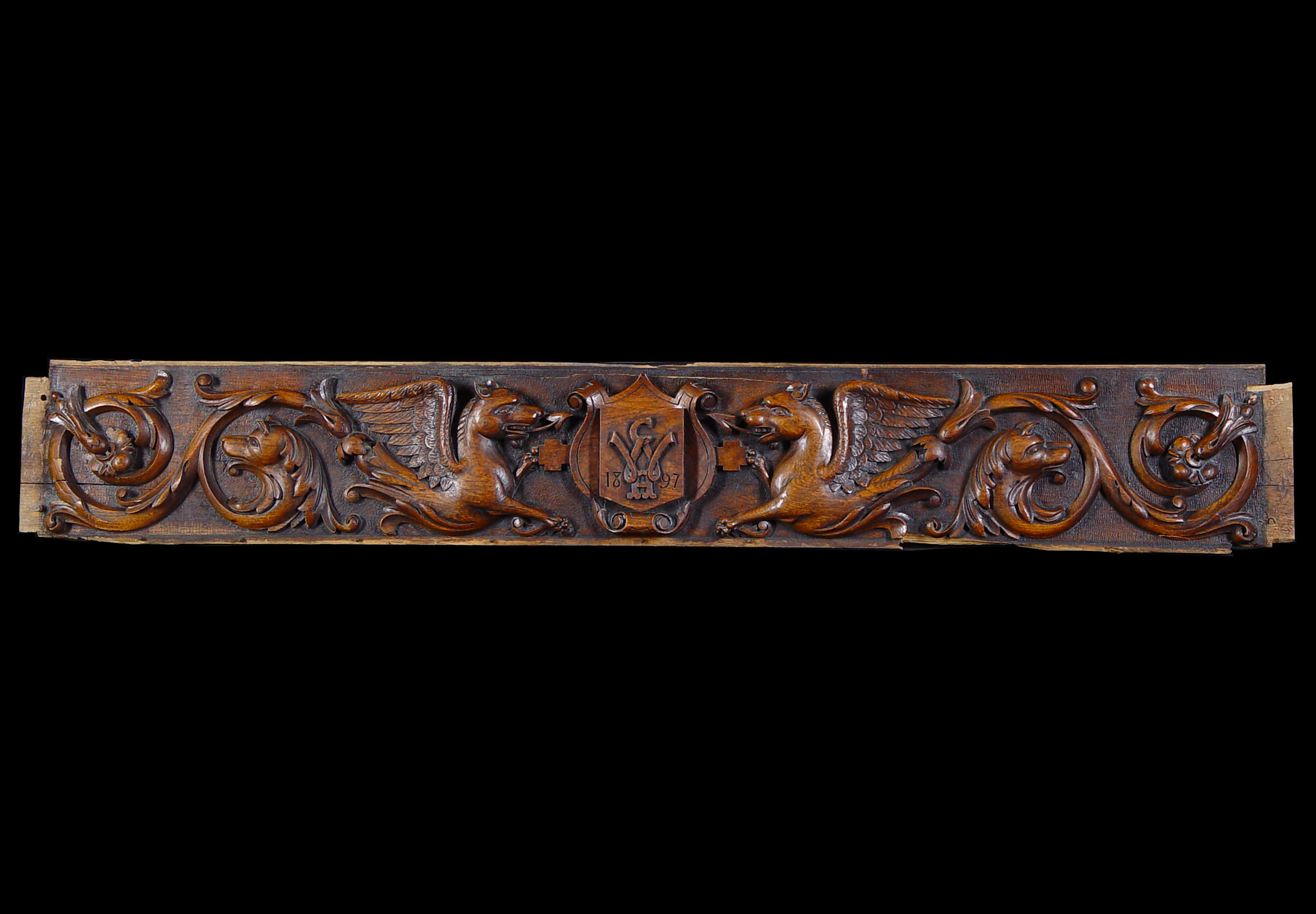 A Late 19th Century Carved Oak Frieze Panel