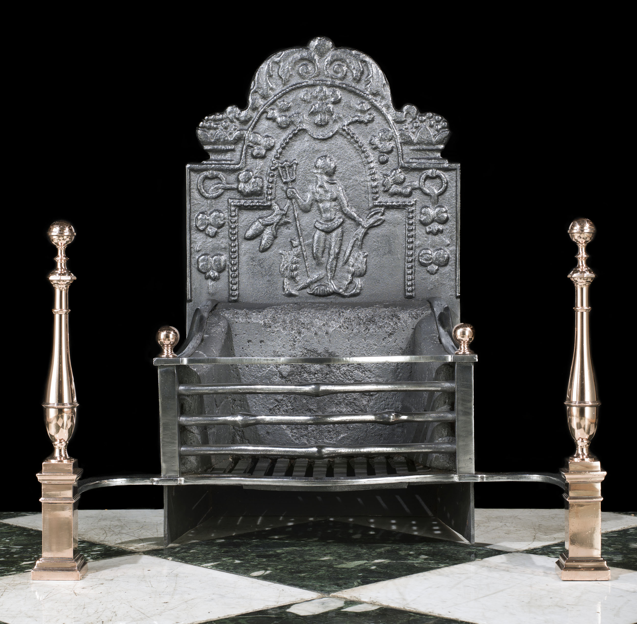 A Baroque Style Kennedy Clan Fire Grate