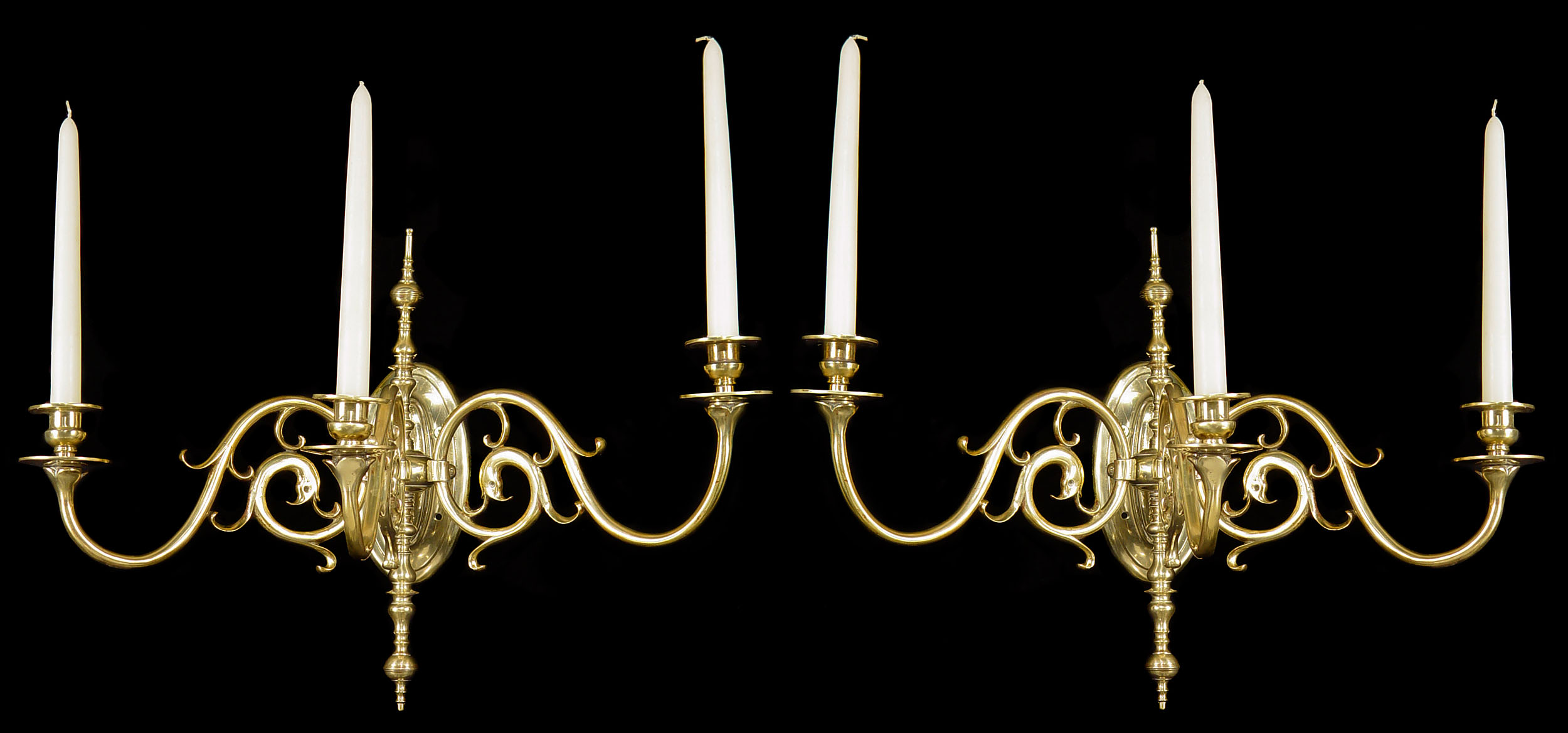 A Pair of Flemish Style Wall Lights
