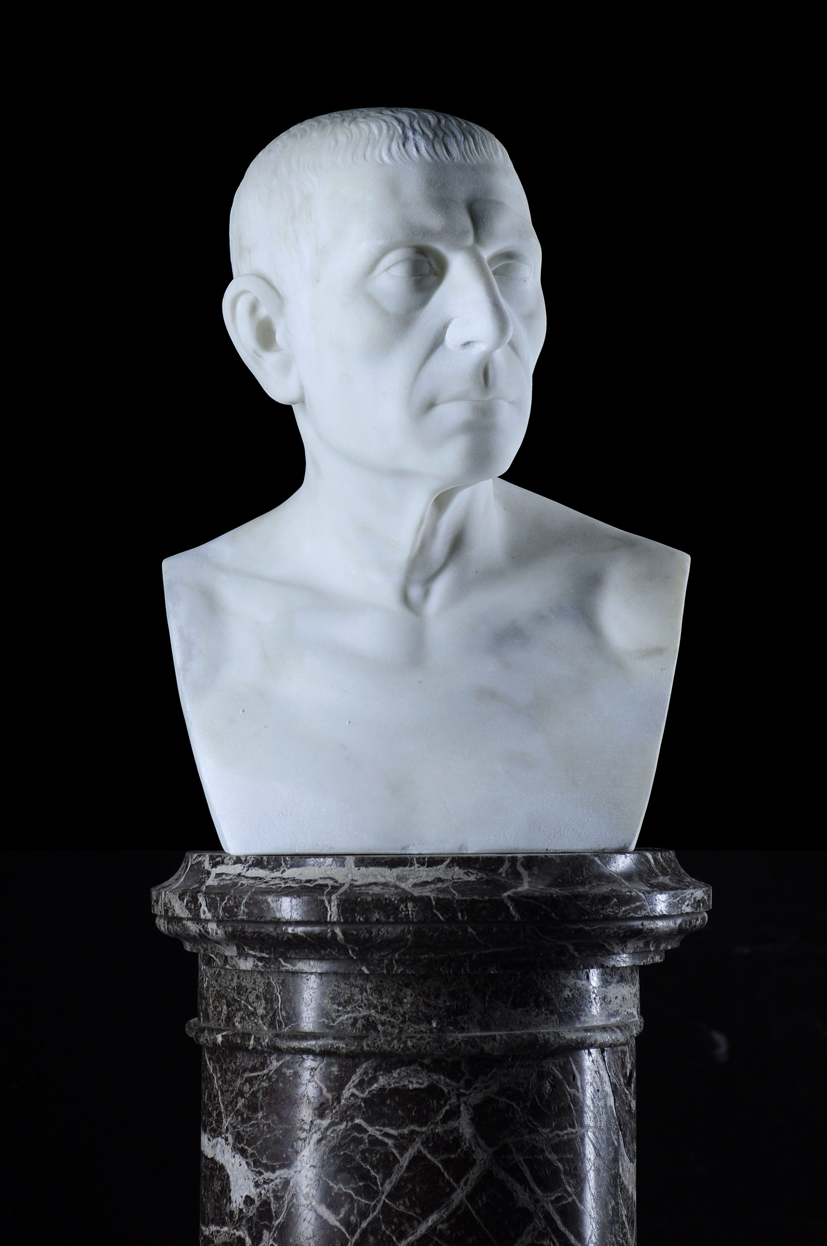 A Statuary Marble Bust of a Roman Senator