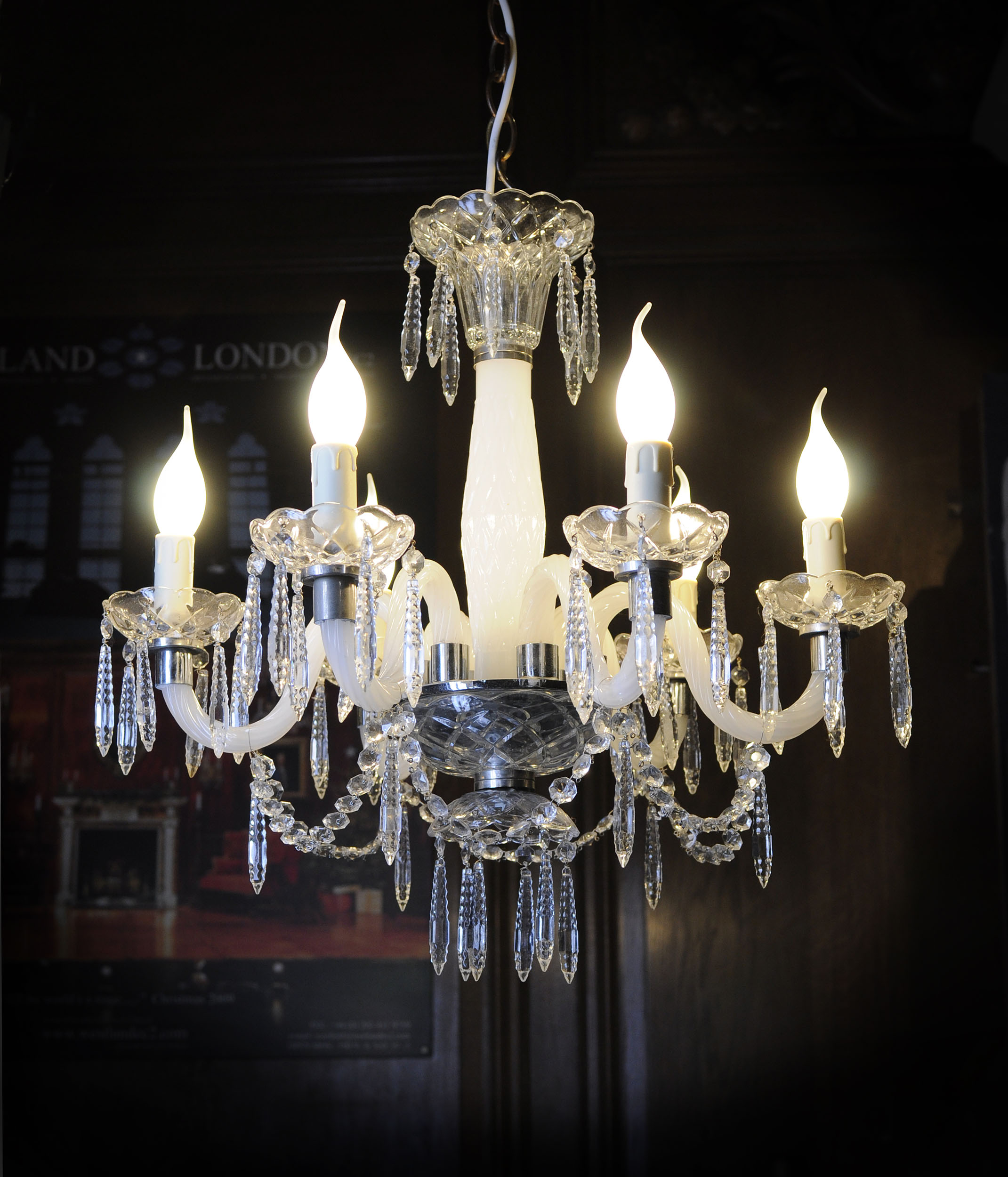 A small 20th century Murano glass chandelier