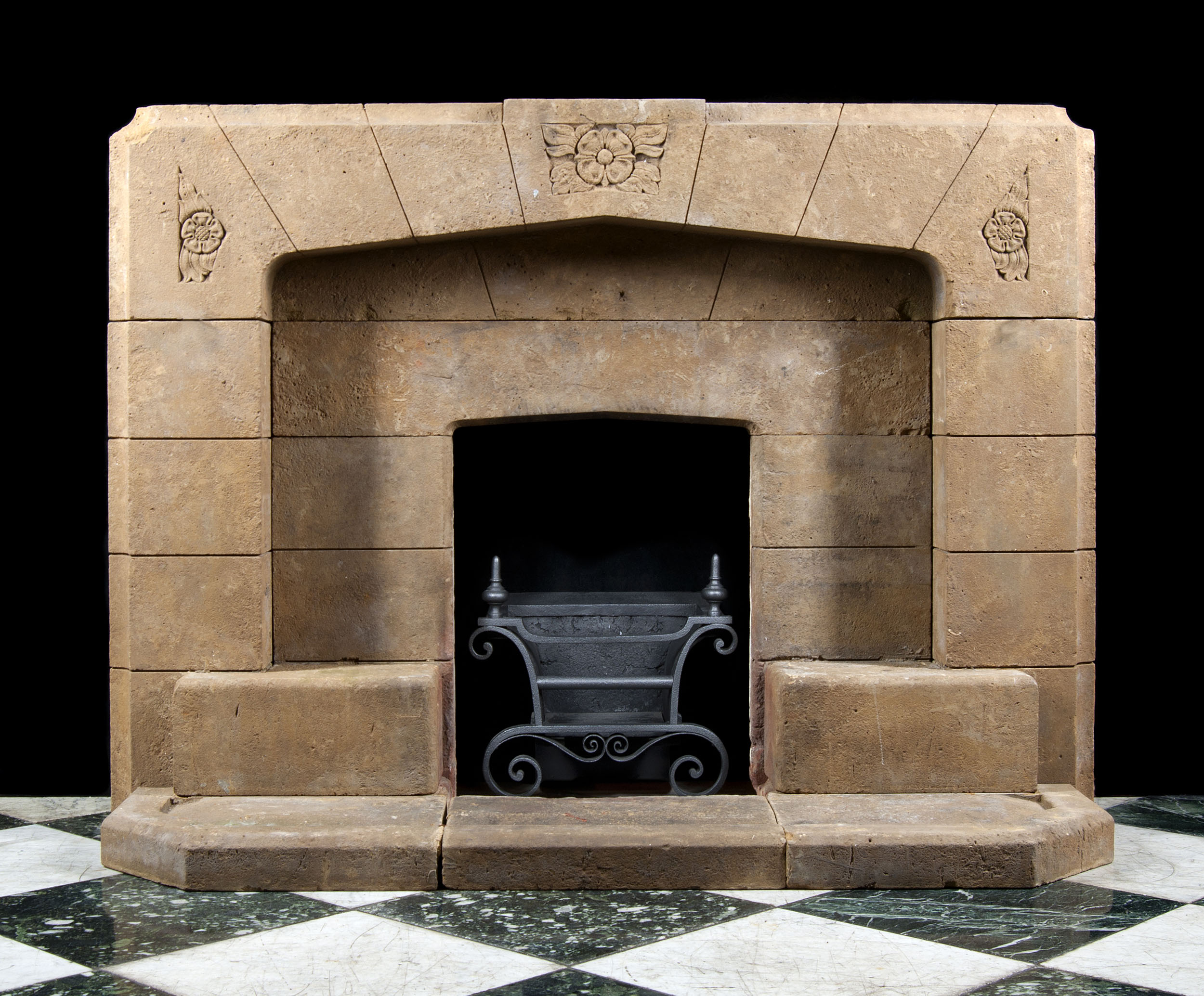An Art Deco Horton Stone Fireplace Surround