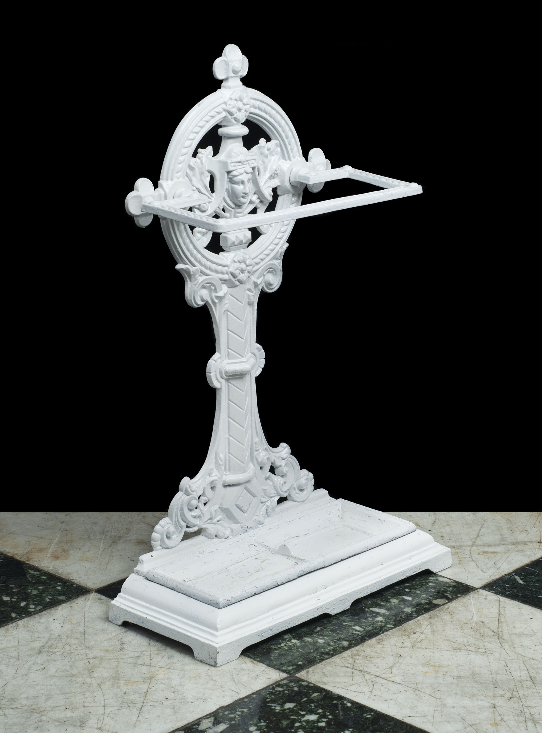 A Painted Cast Iron Victorian Stick Stand 
