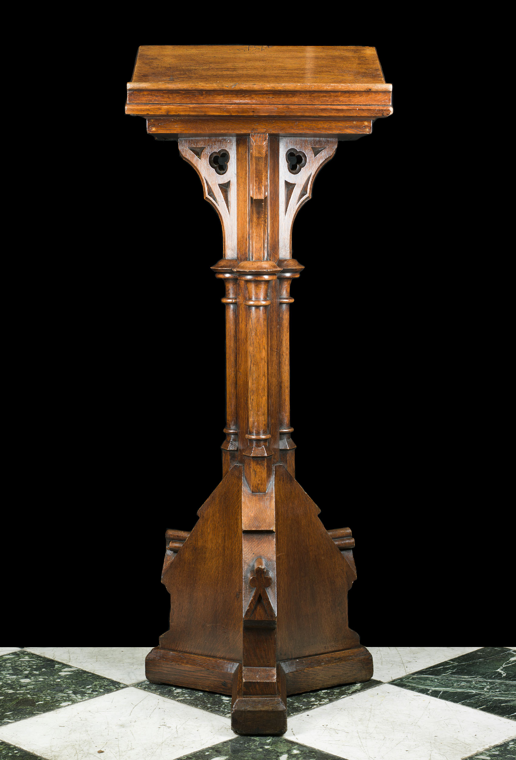 An Arts & Crafts Gothic Style Oak Lectern