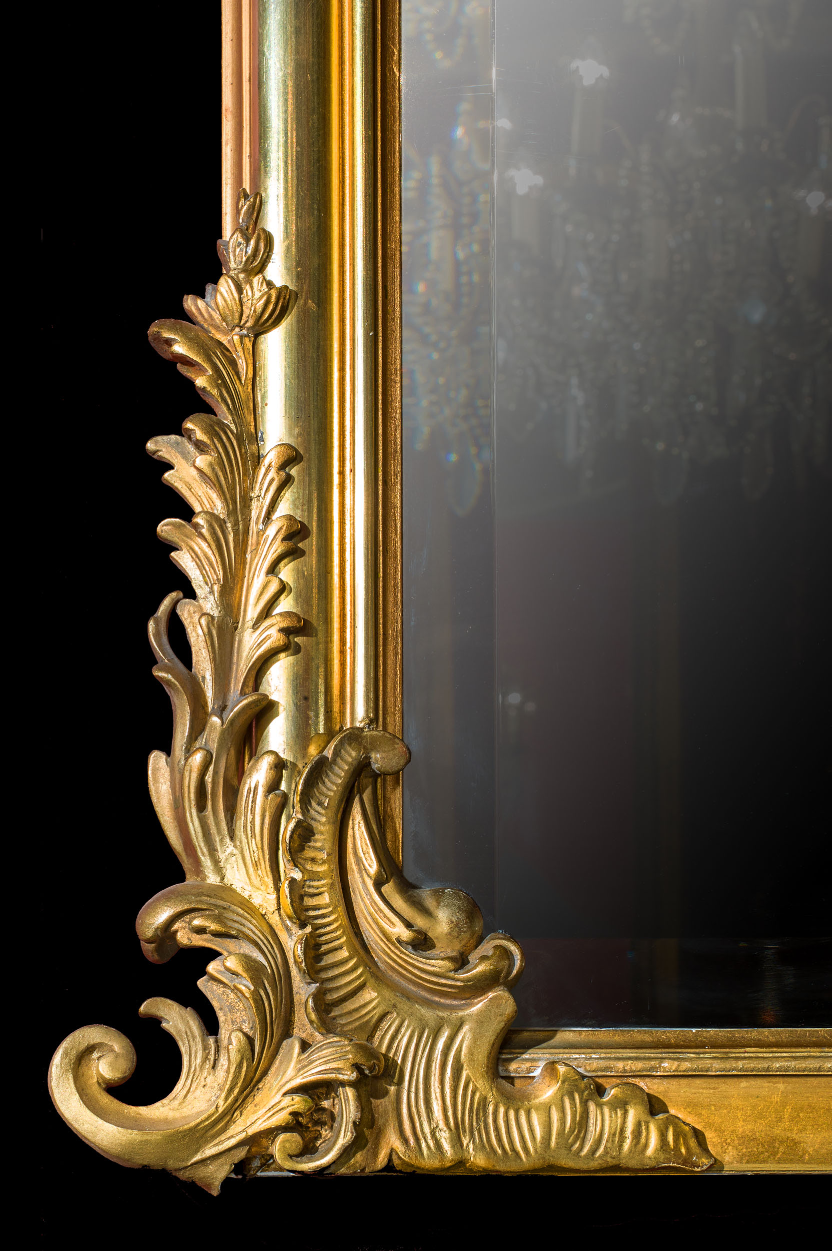 A Rococo Style Giltwood Overmantel Mirror