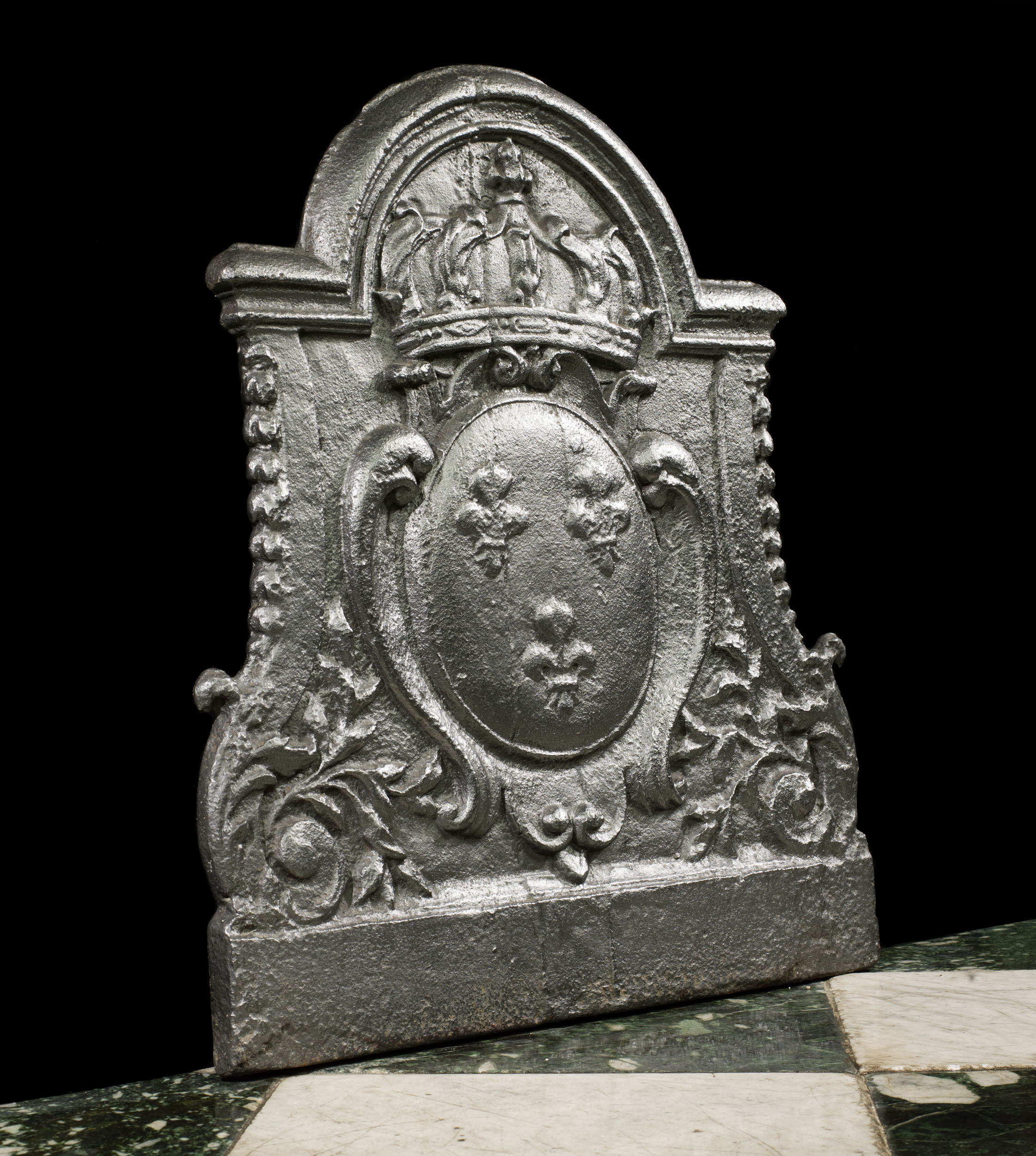 An Antique French Cast Iron Fireback
