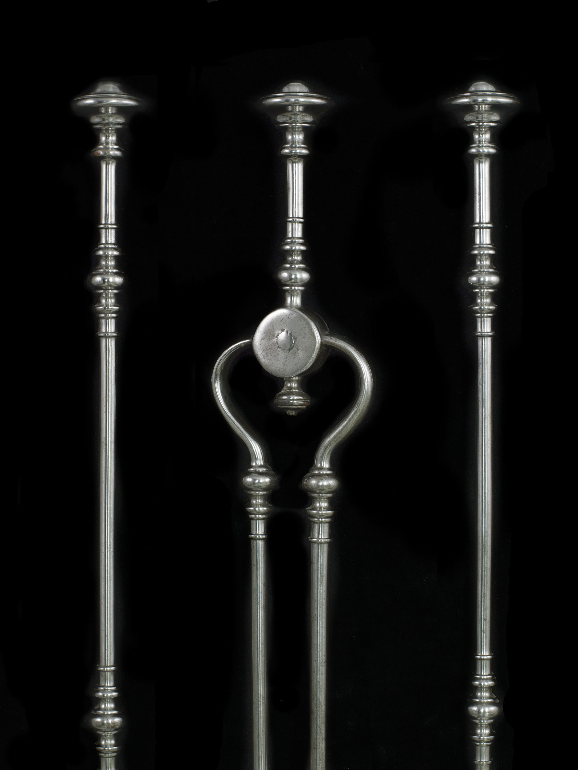 A Steel Set of Three Georgian Fire Tools