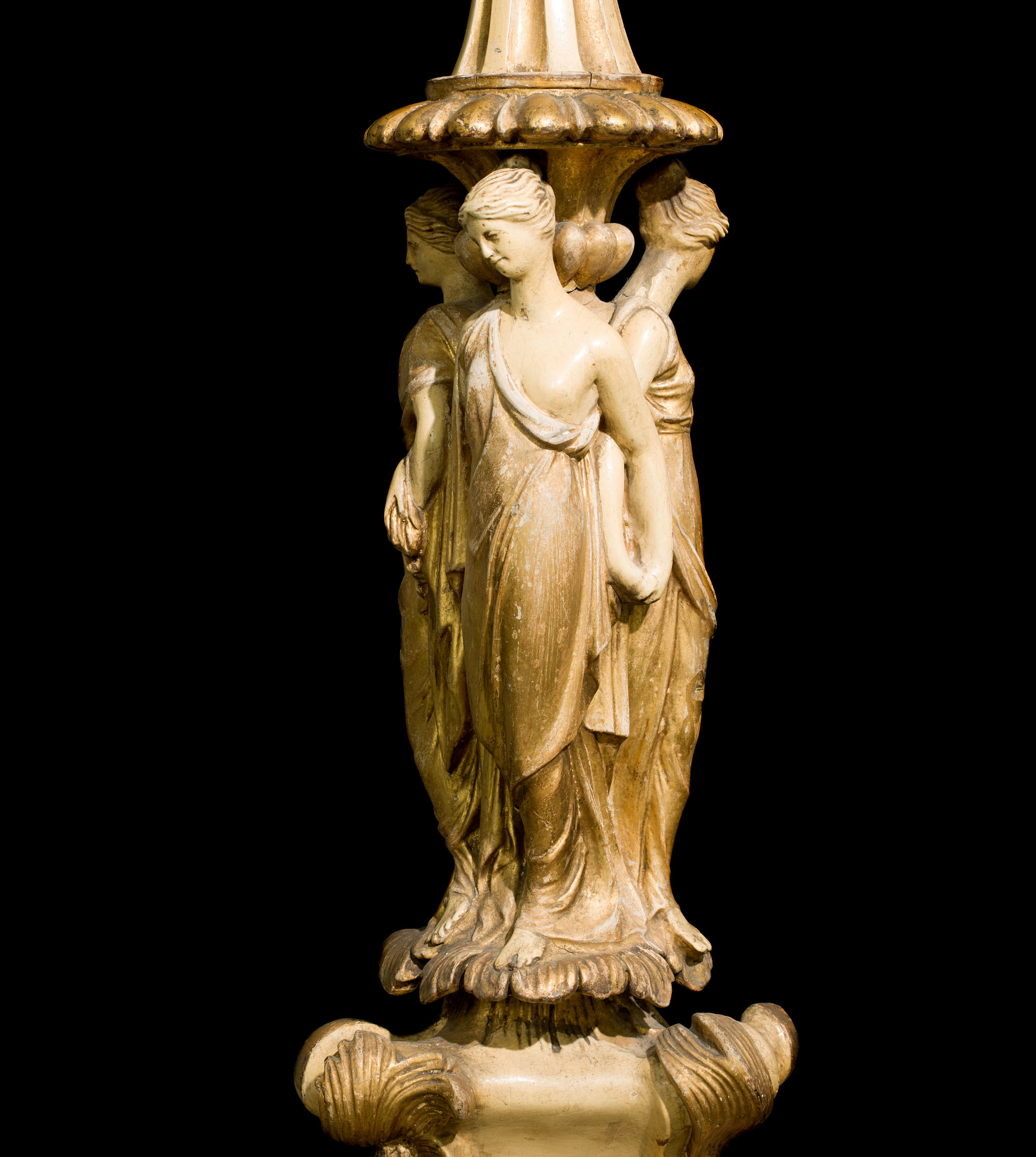 A Victorian Carved Wood & Gesso Jardiniere