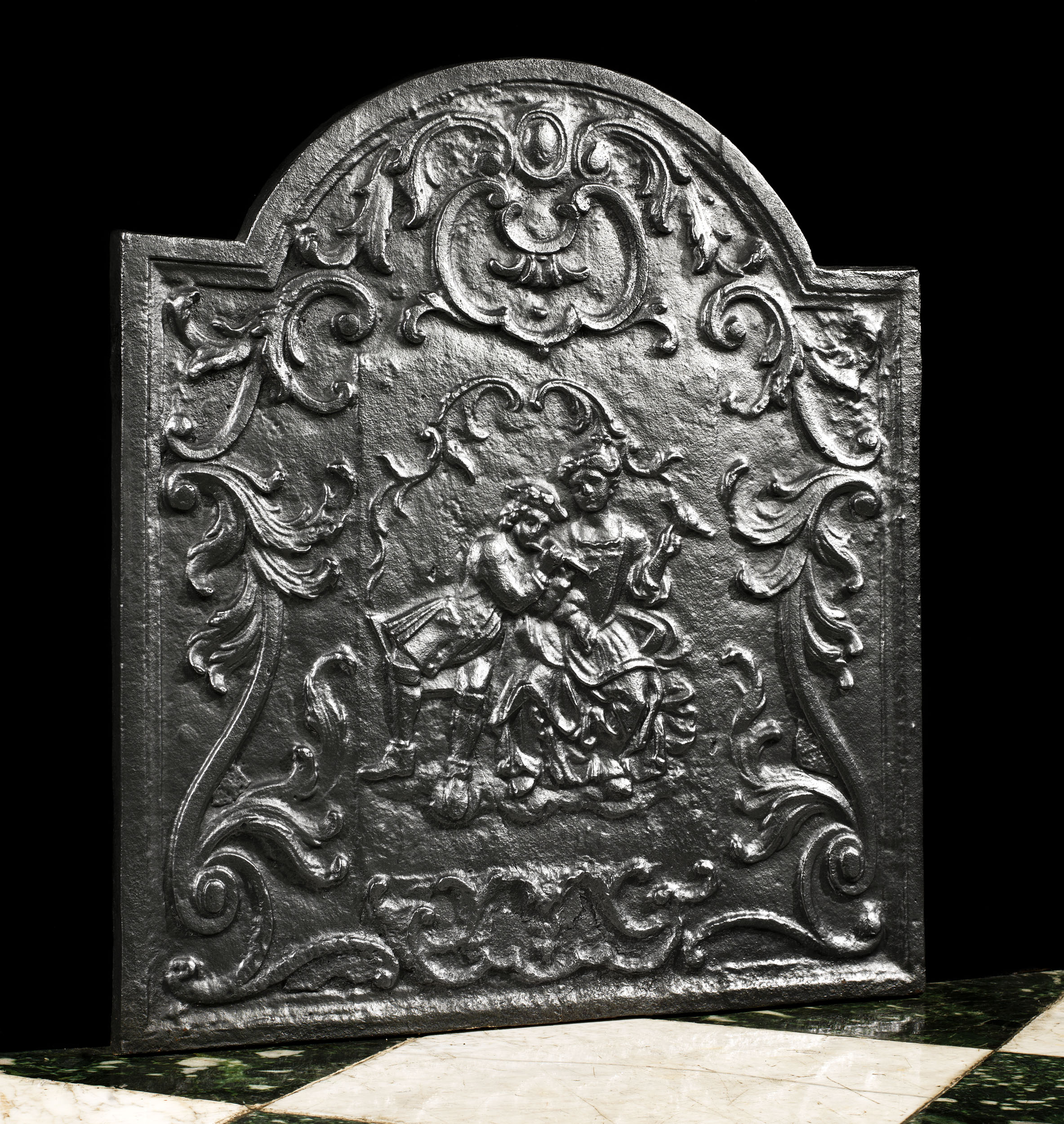 An Arched French Antique Fireback