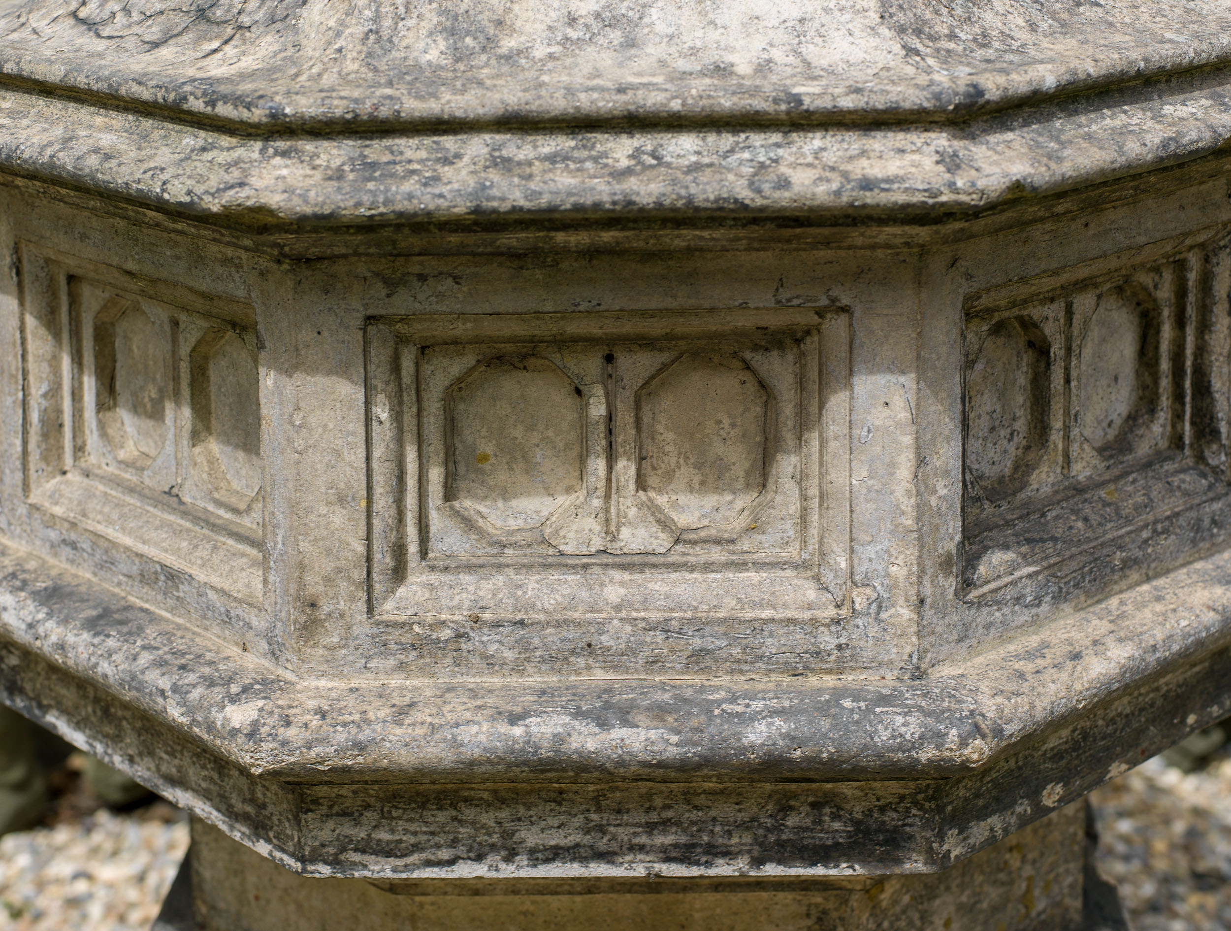A Gothic Style Octagonal Terracotta Urn