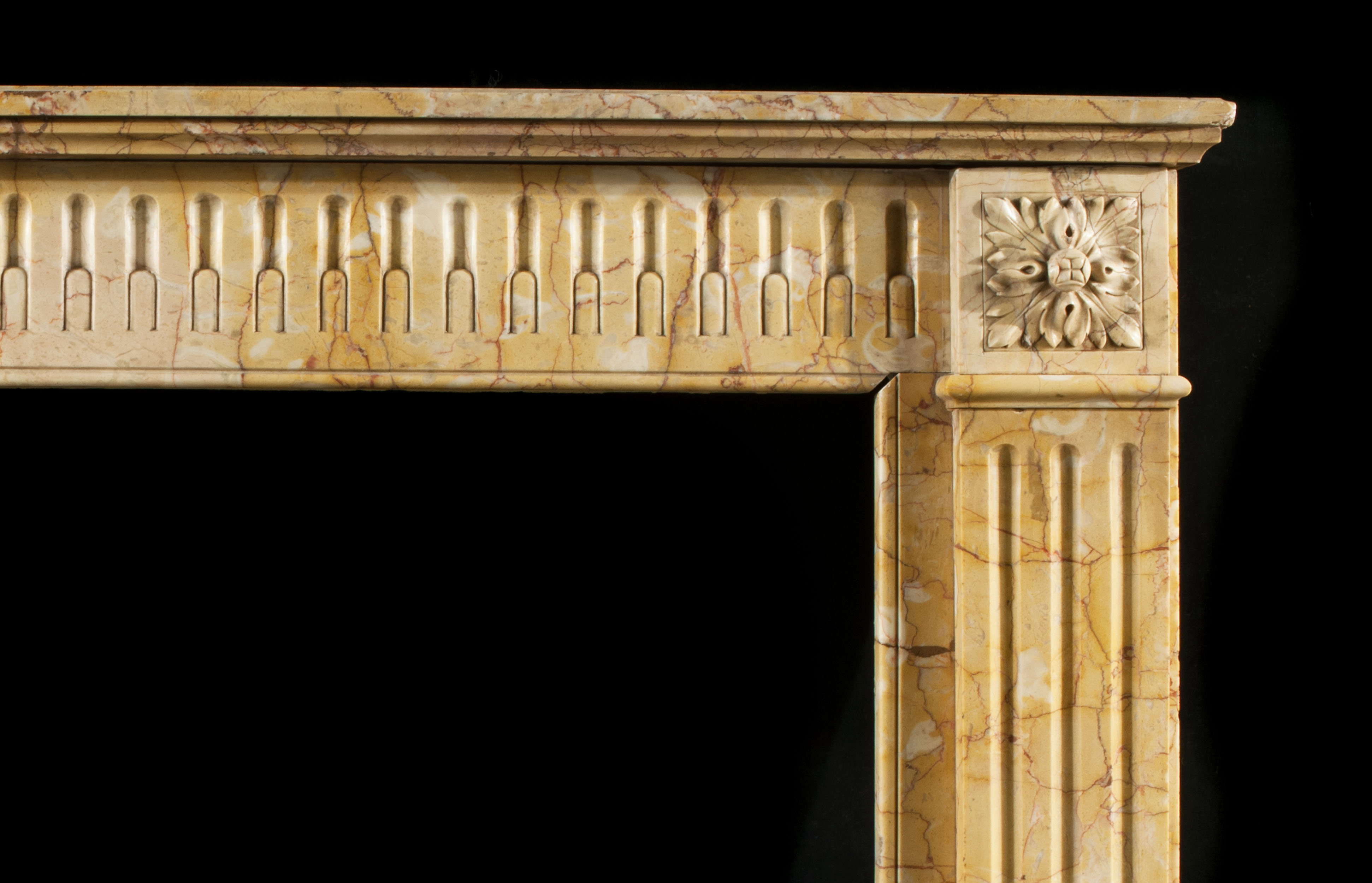 French Regency style marble  fireplace mantel  