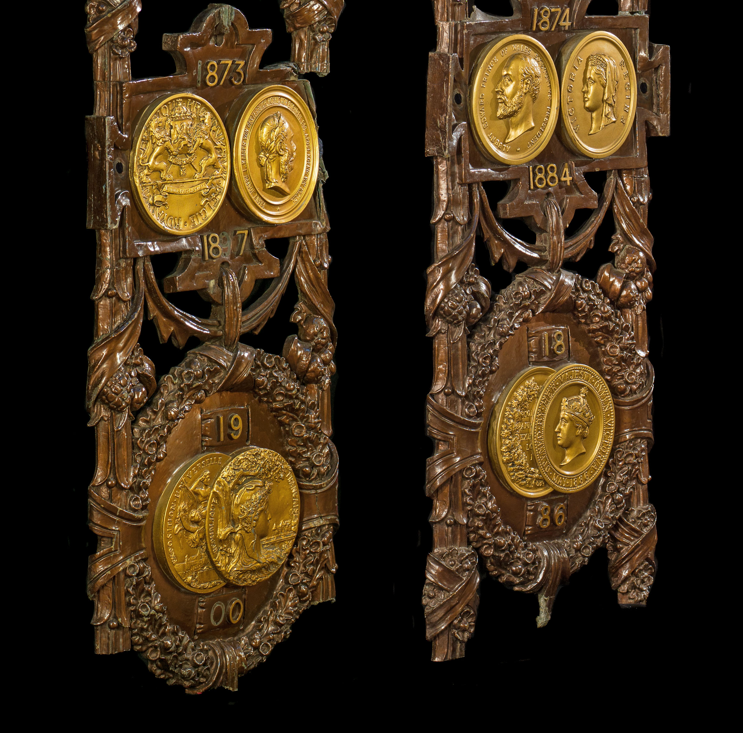 Bronze Art Nouveau Gillow Exhibition Panels