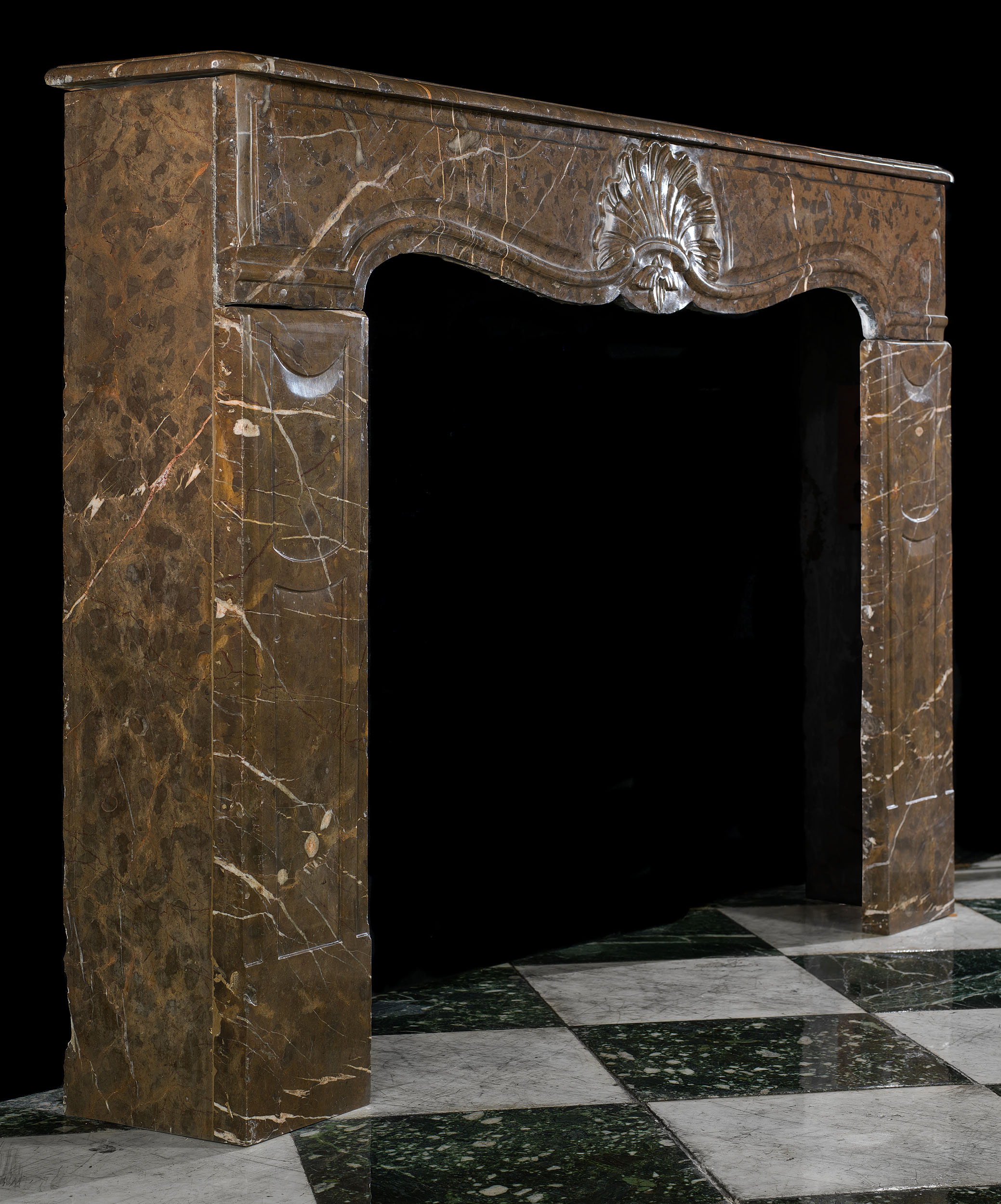  A Louis XV Rococo Marble Fireplace Surround