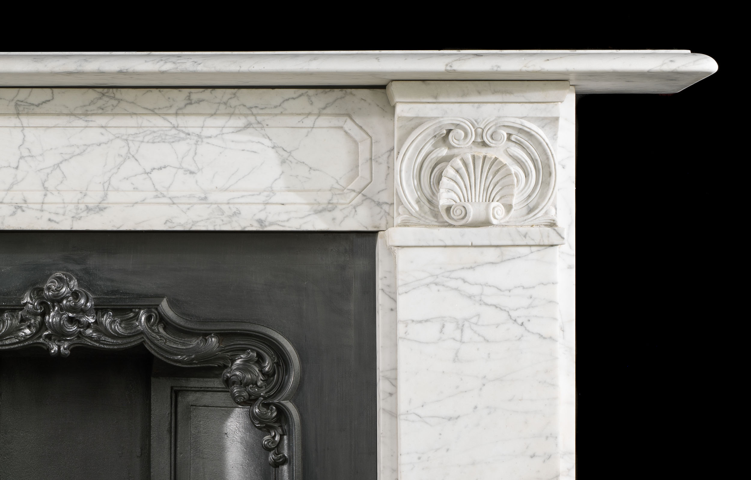 Carrara Marble English Regency Fireplace
