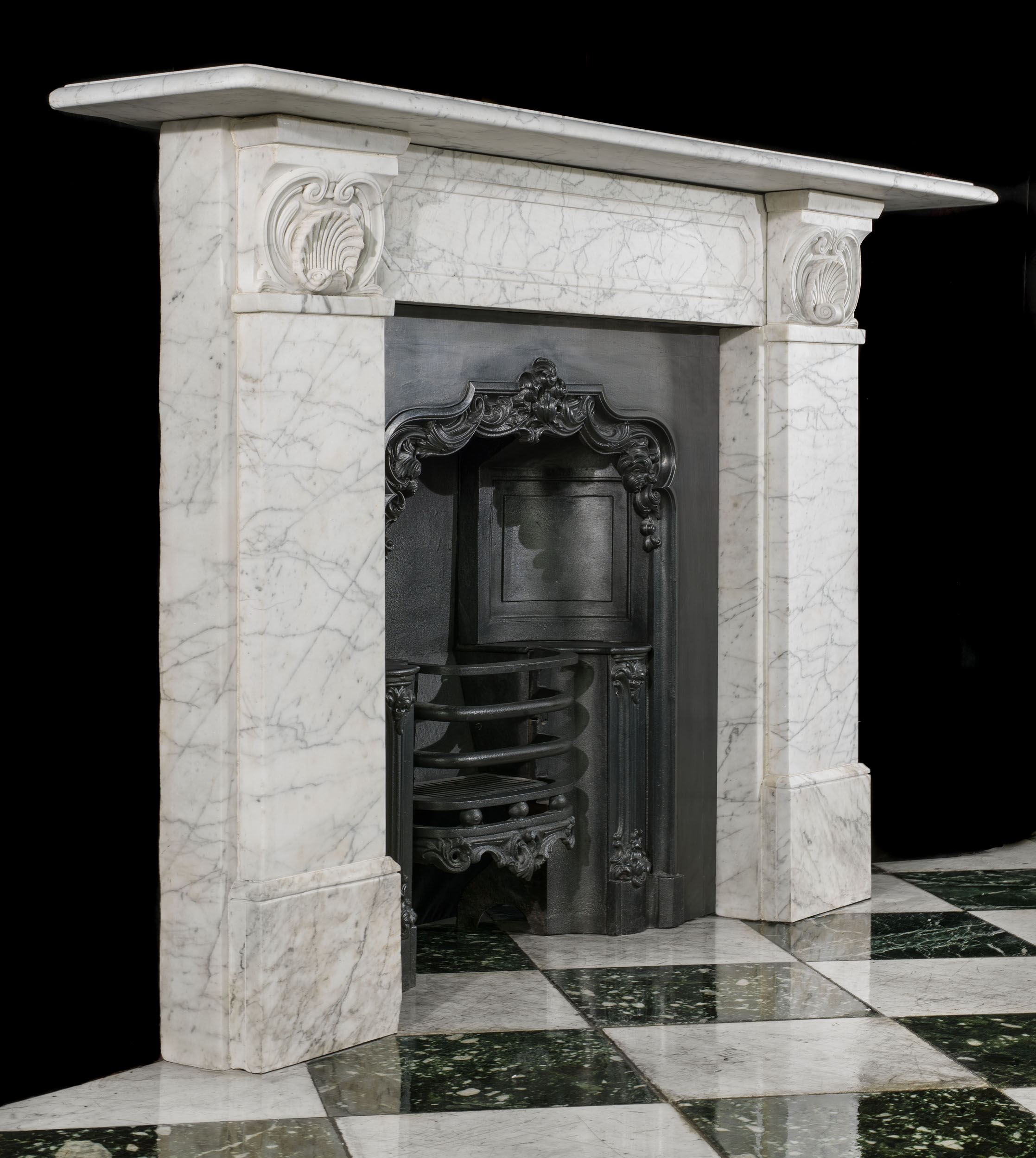 Carrara Marble English Regency Fireplace