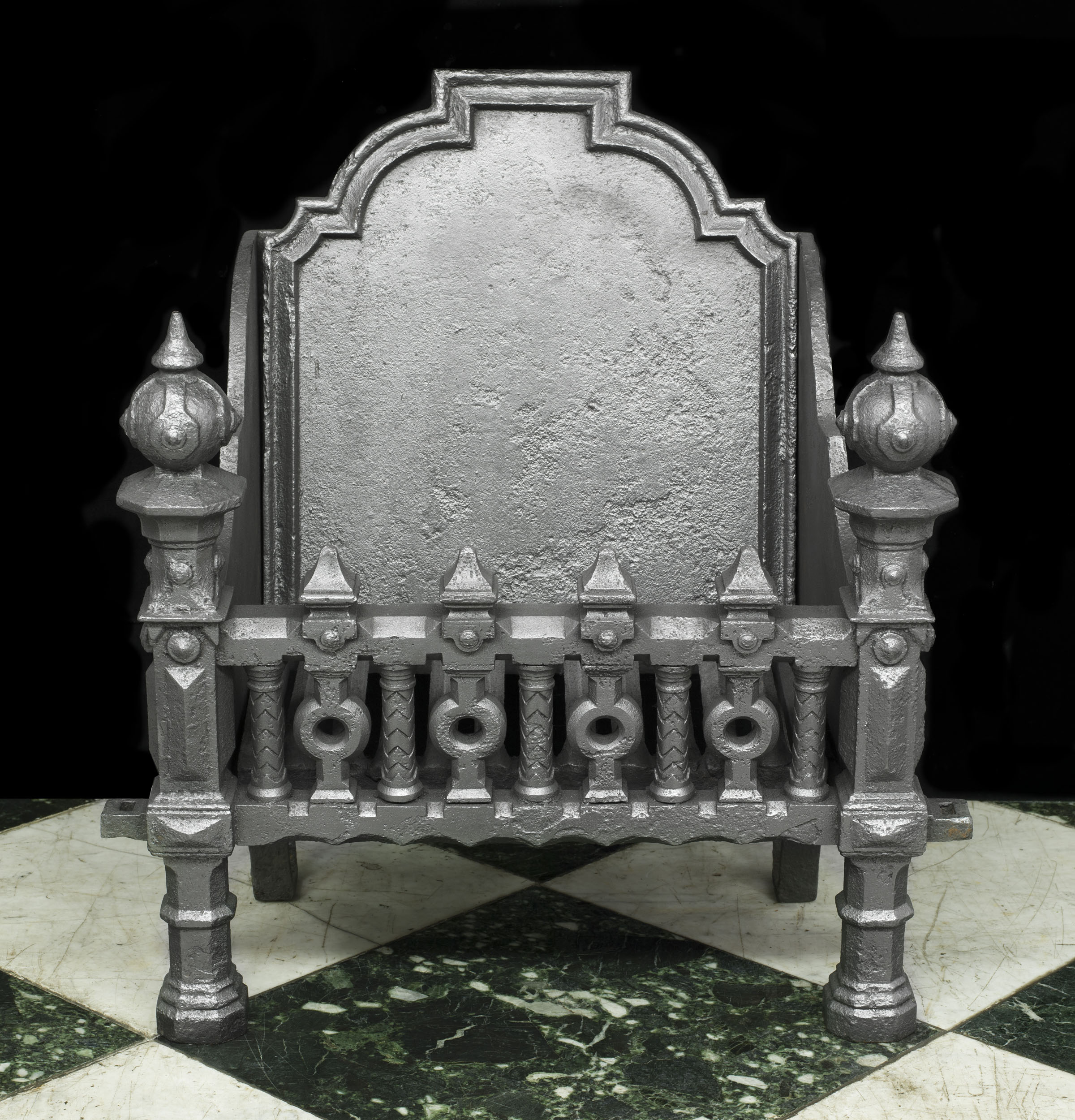A Small French Gothic Style Fire Grate 