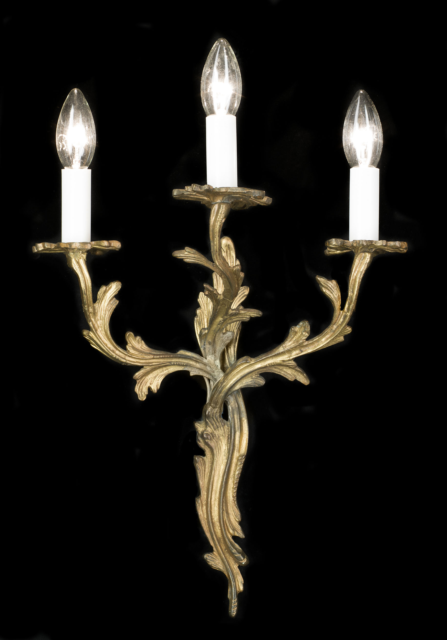 Pair of Rococo Style Triple Arm Wall Lights