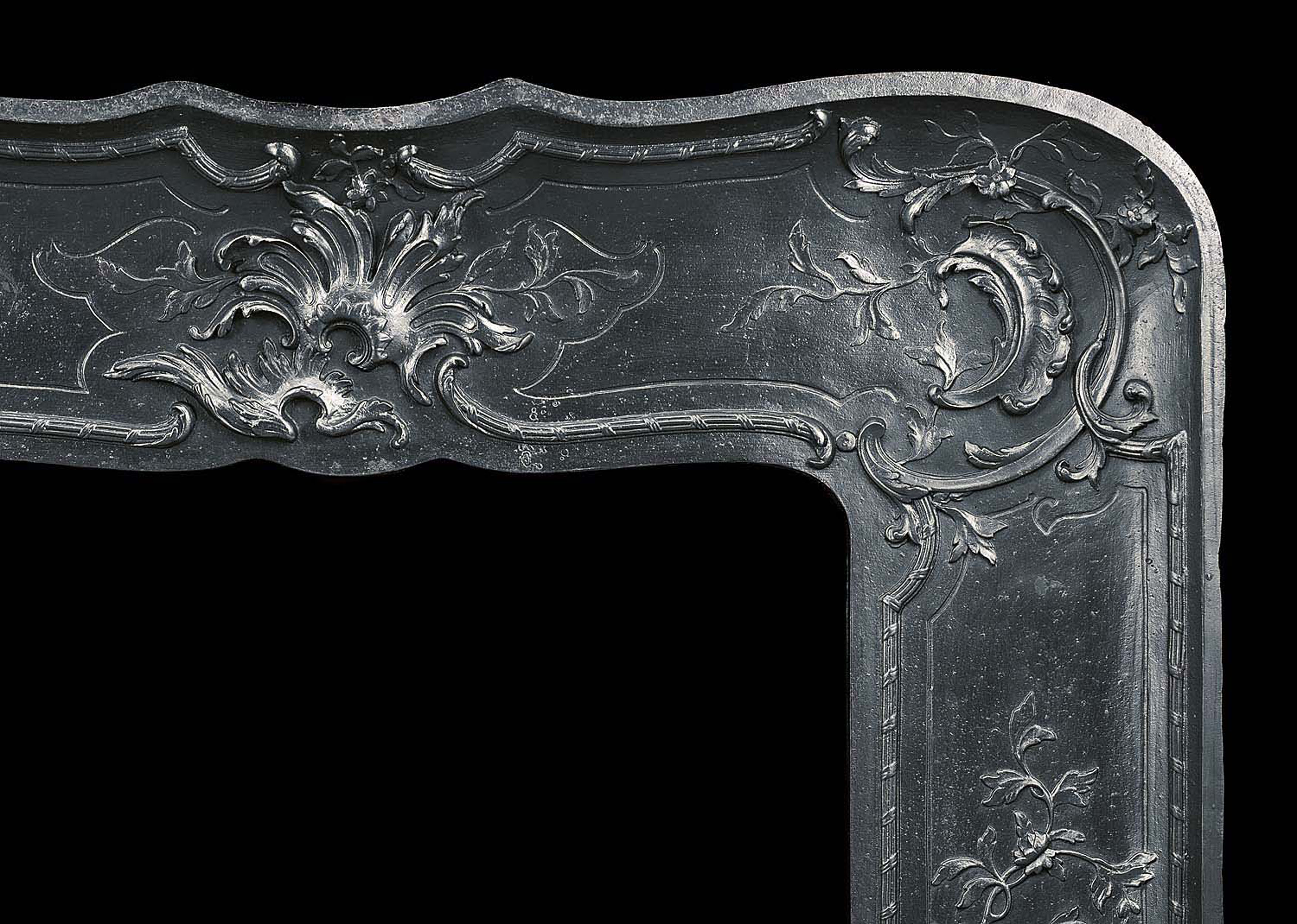  Foliate and Floral cast iron Louis XVI Fireplace Insert   