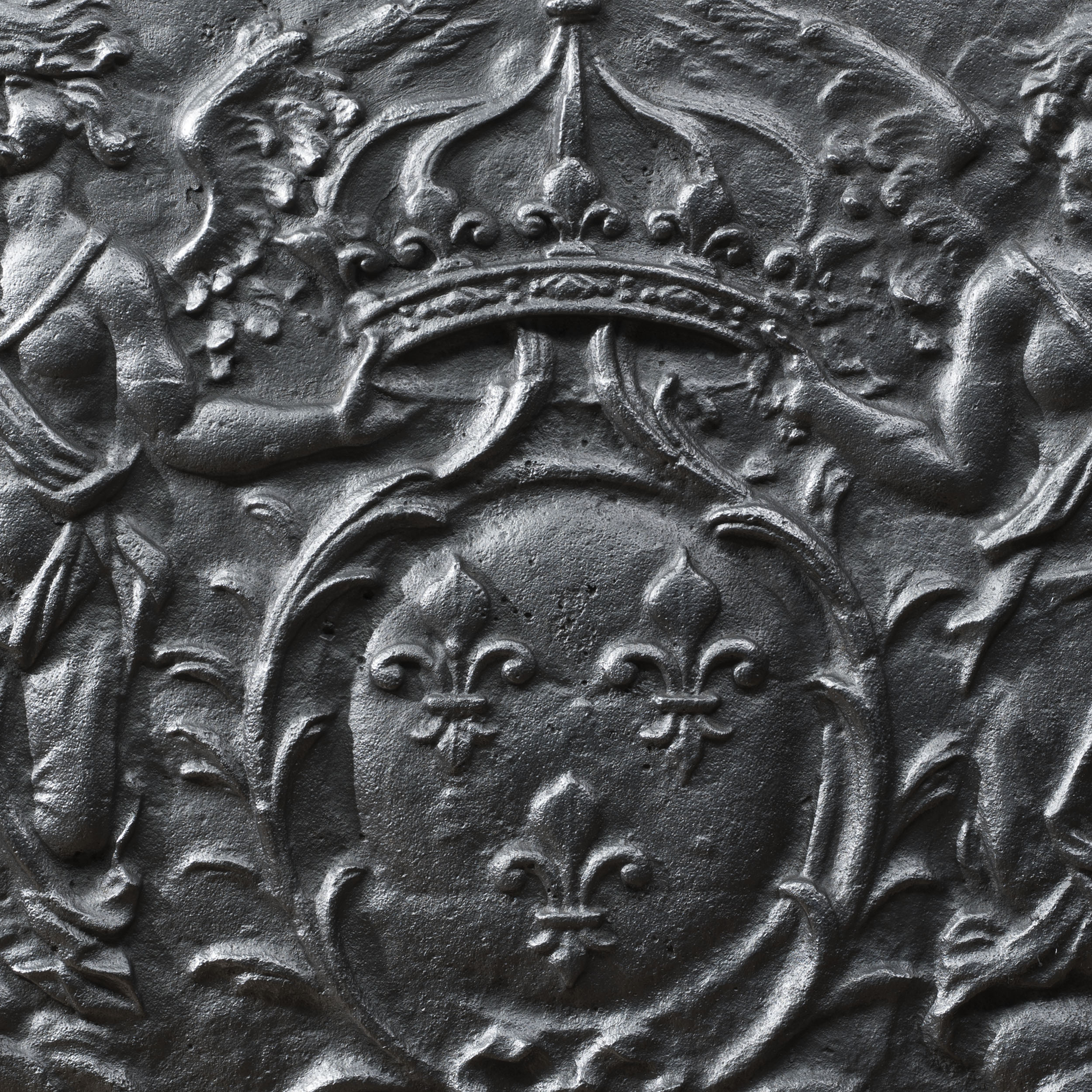 A Large & Heavy Cast Iron Armorial Fireback 