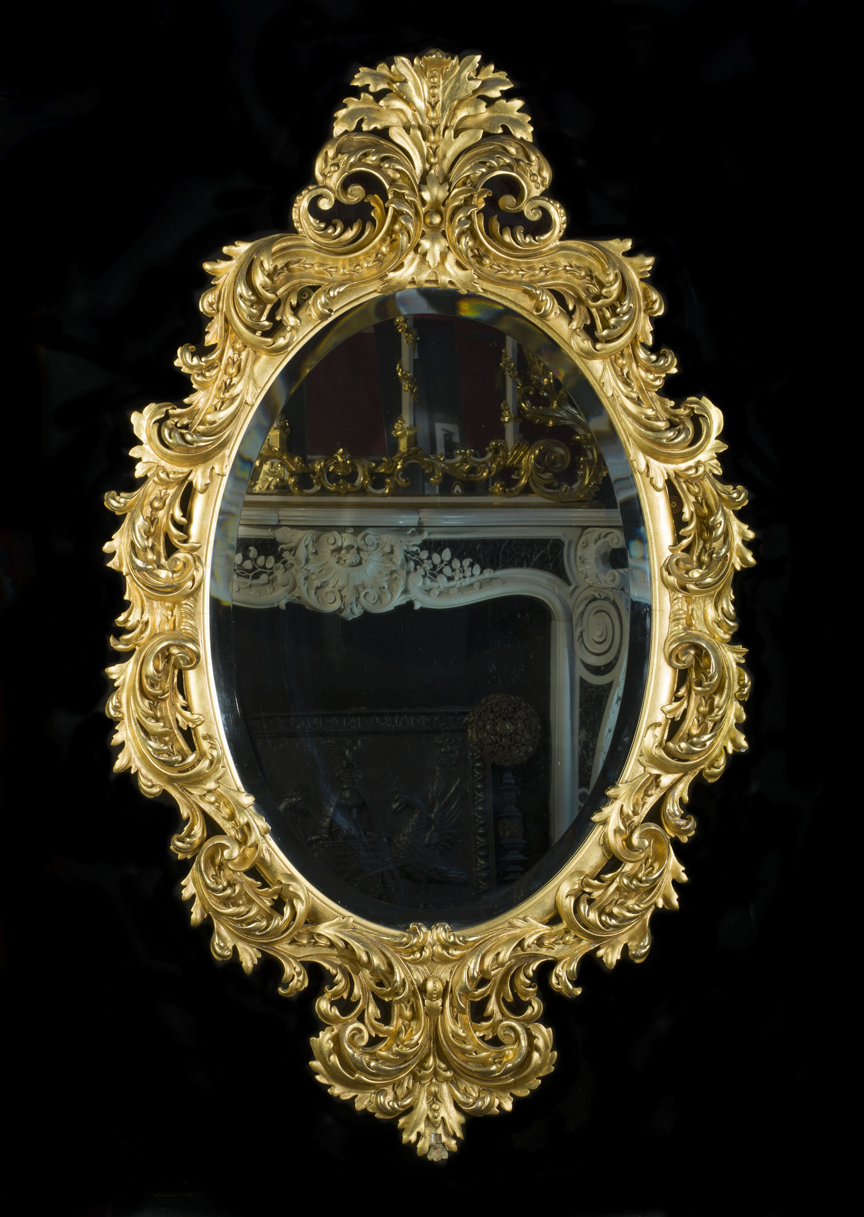 An Ornate Rococo Style Giltwood Wall Mirror