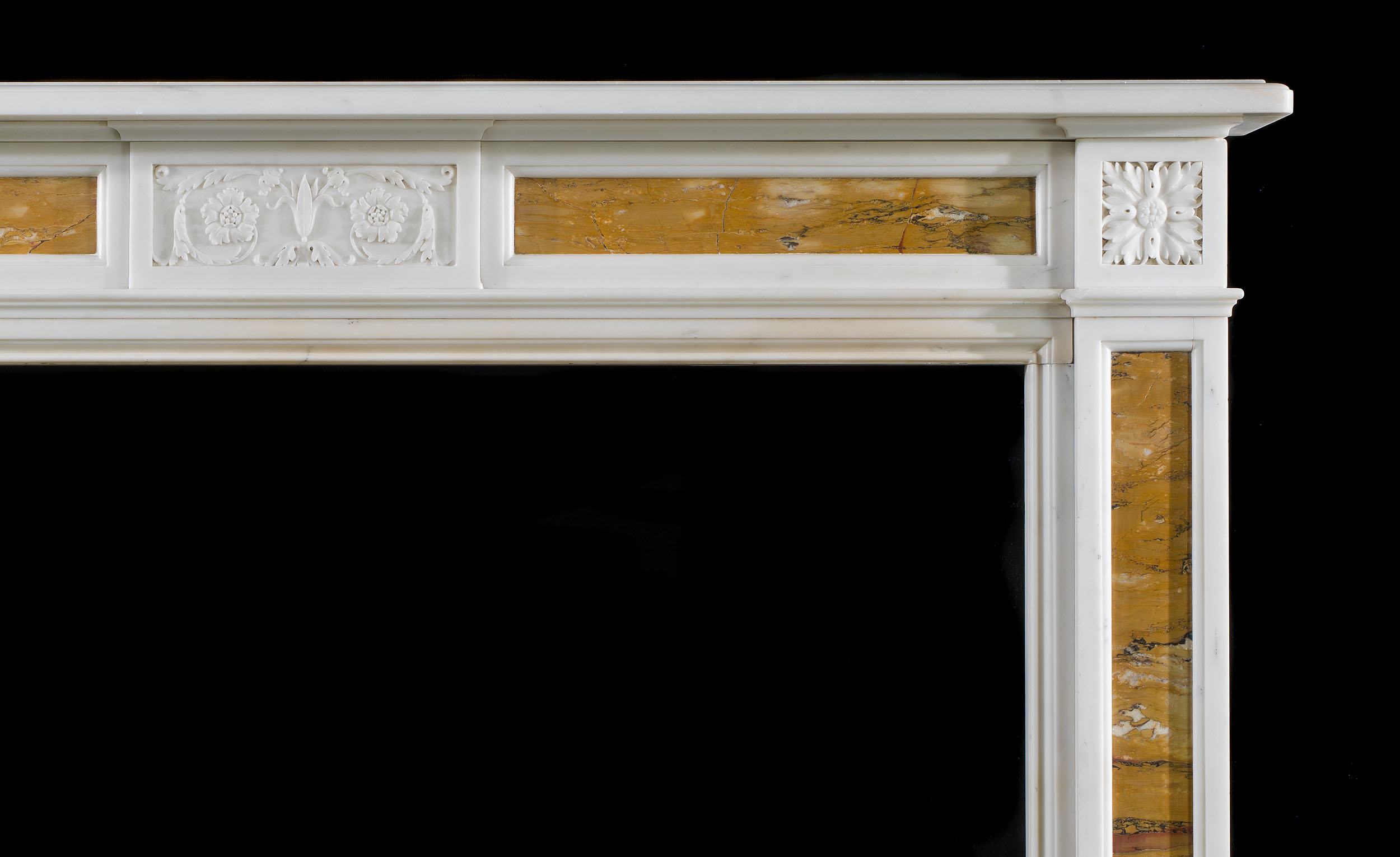 A Victorian Antique Marble Fireplace Mantel