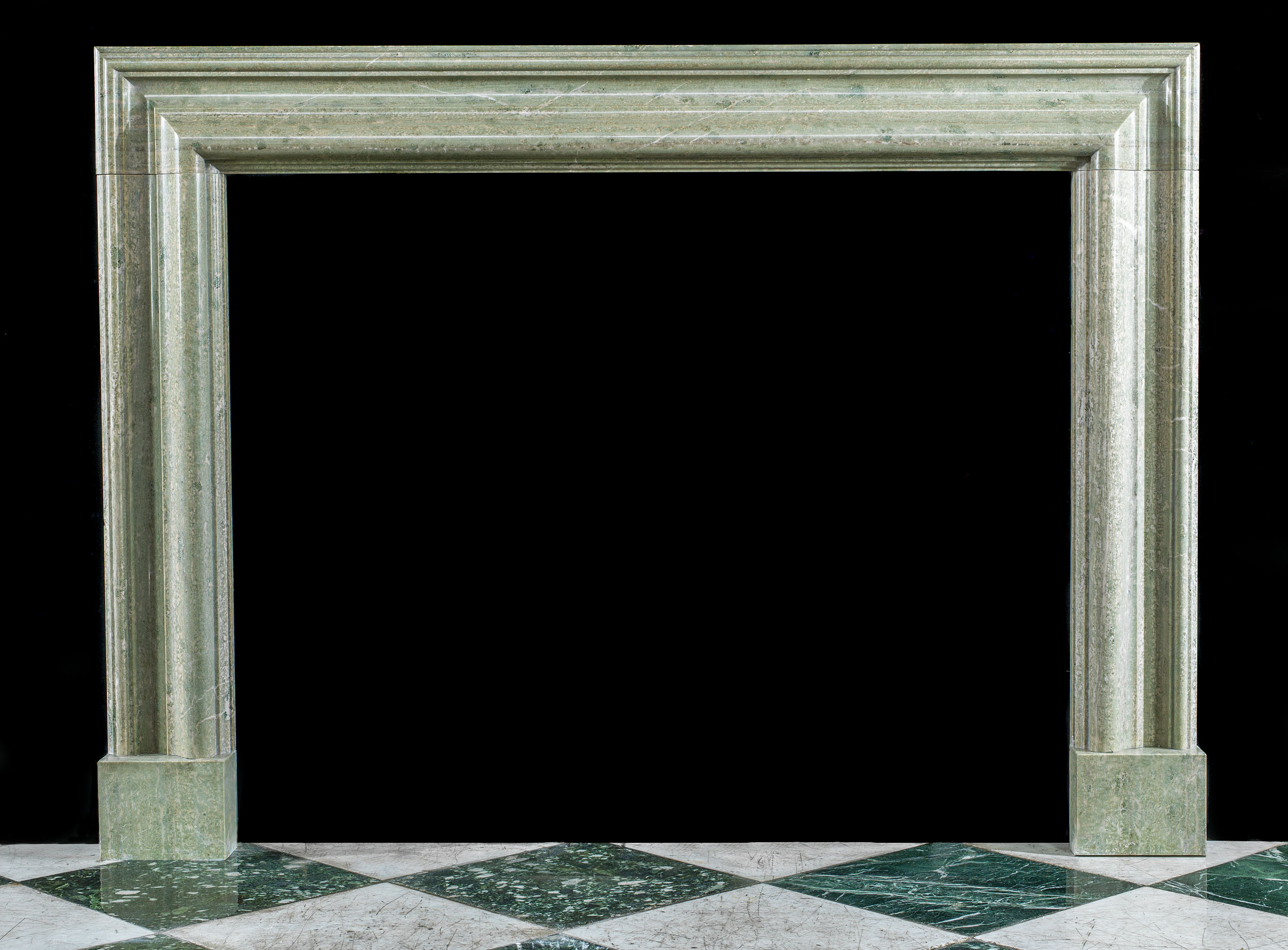  Green Connemara Marble Bolection Fireplace