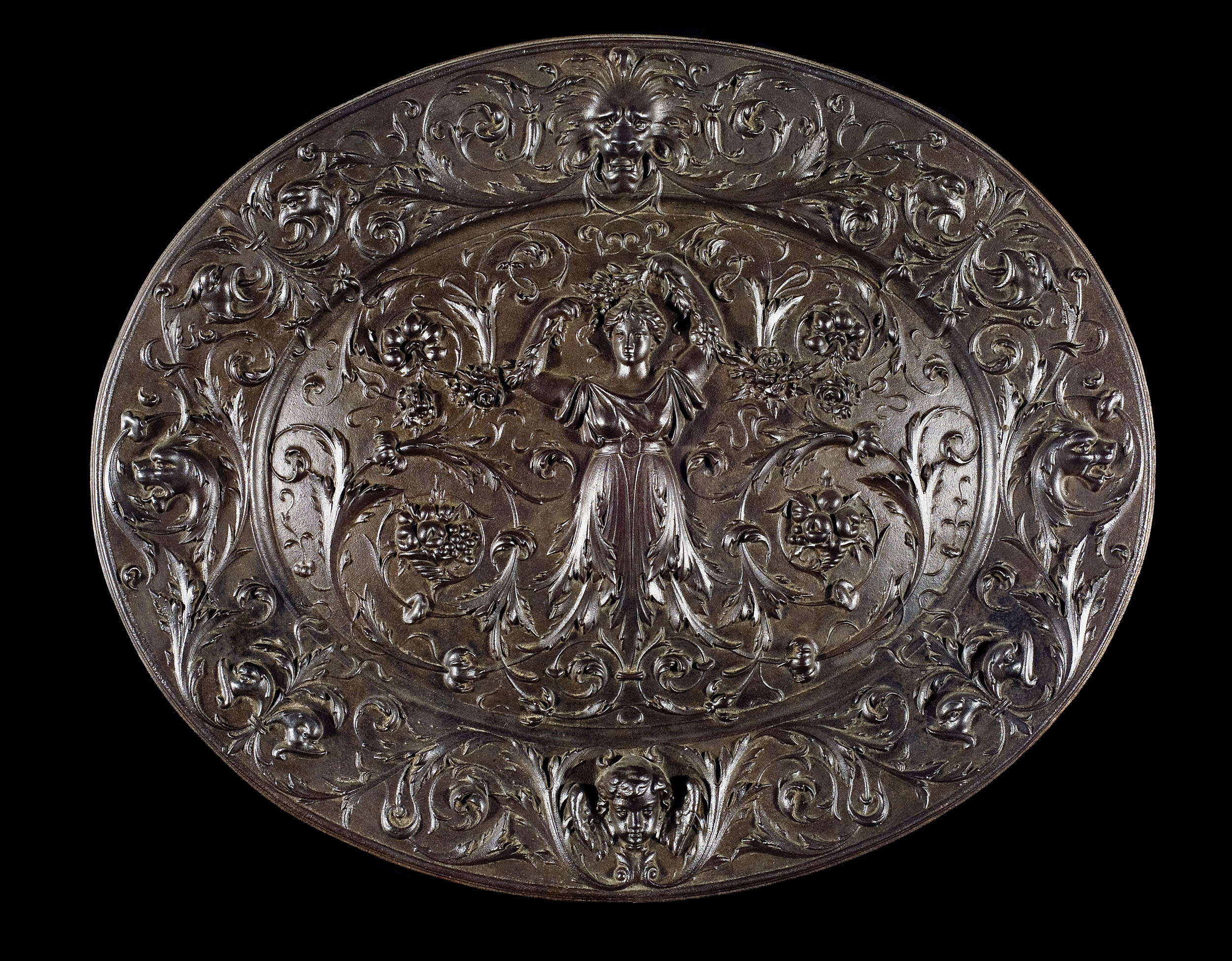 An Italian Renaissance Style Oval Plaque
