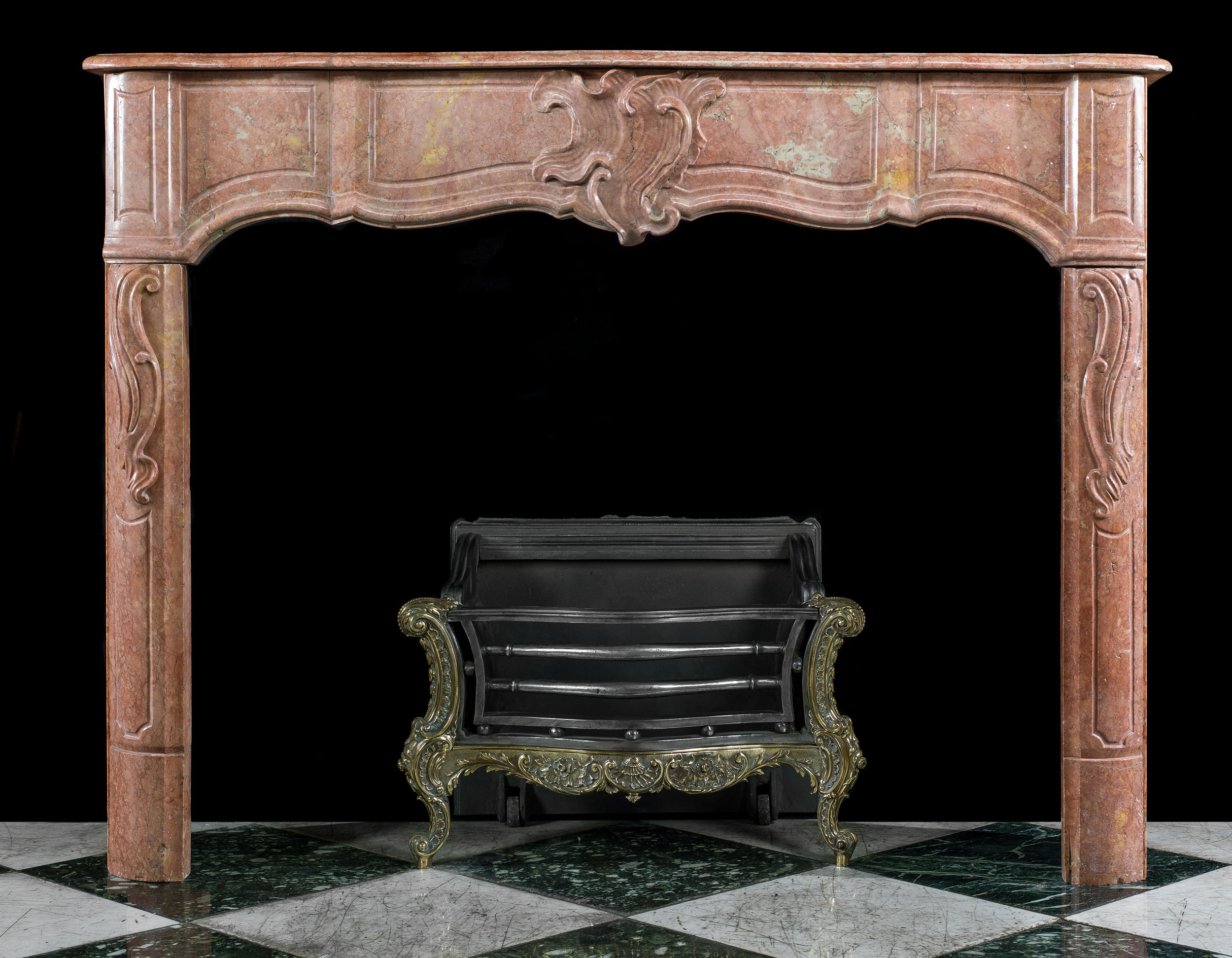 Duquesa Rosa Marble Louis XV  Chimneypiece 
