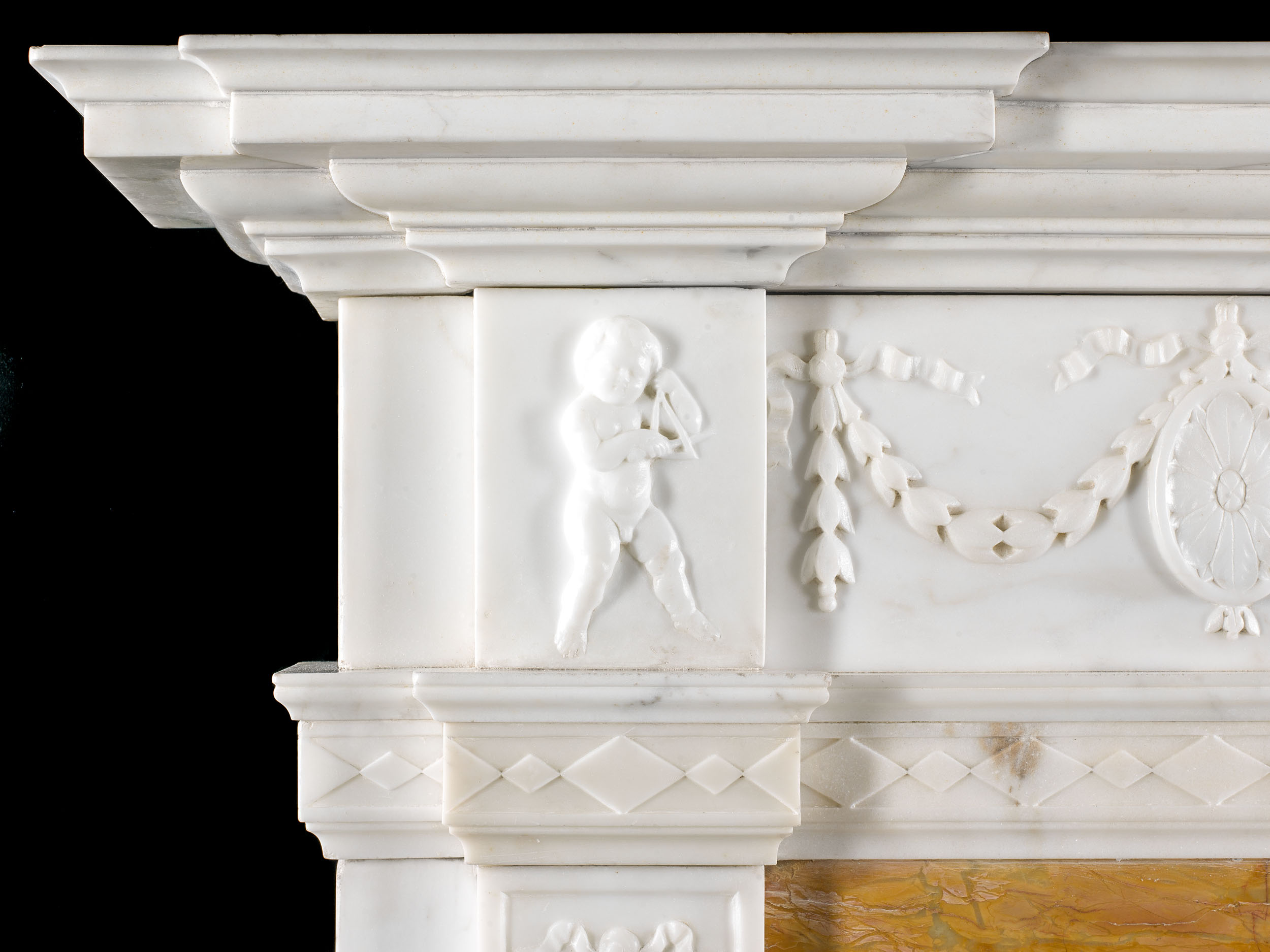 A Statuary Marble Georgian Style Fireplace
