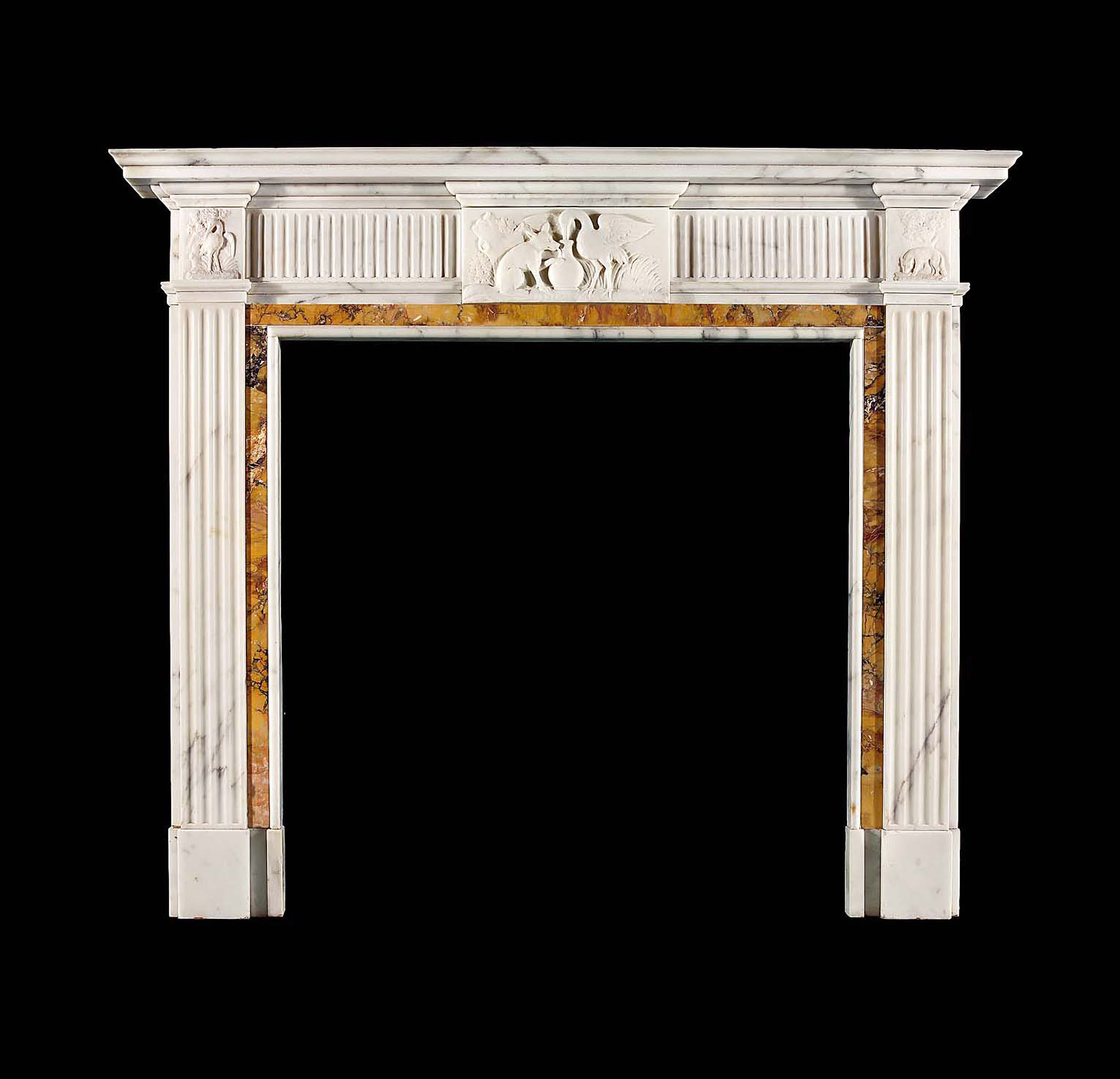 A George III Style Statuary Fireplace Mantel