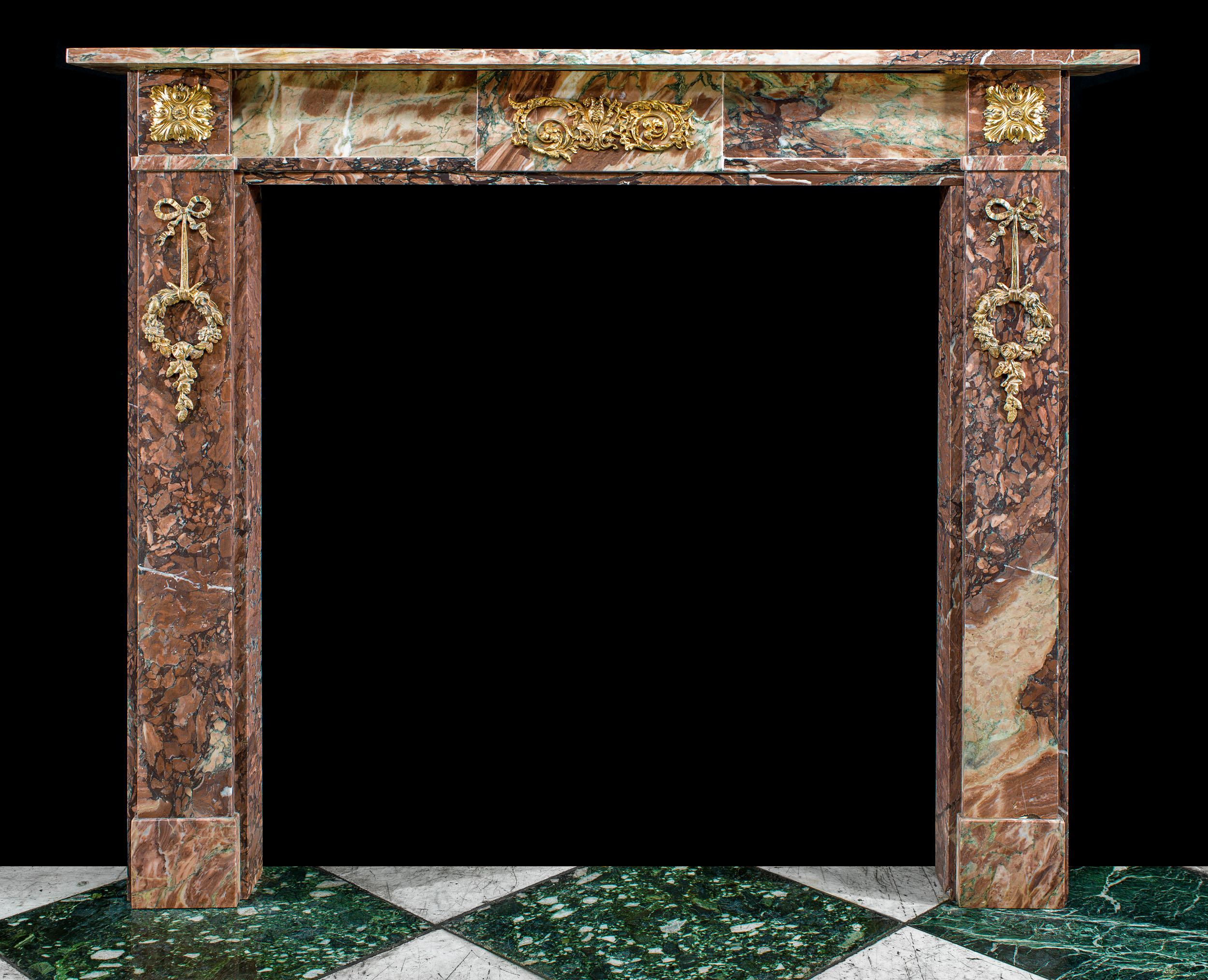 Small Louis XVI Campan Marble Fireplace