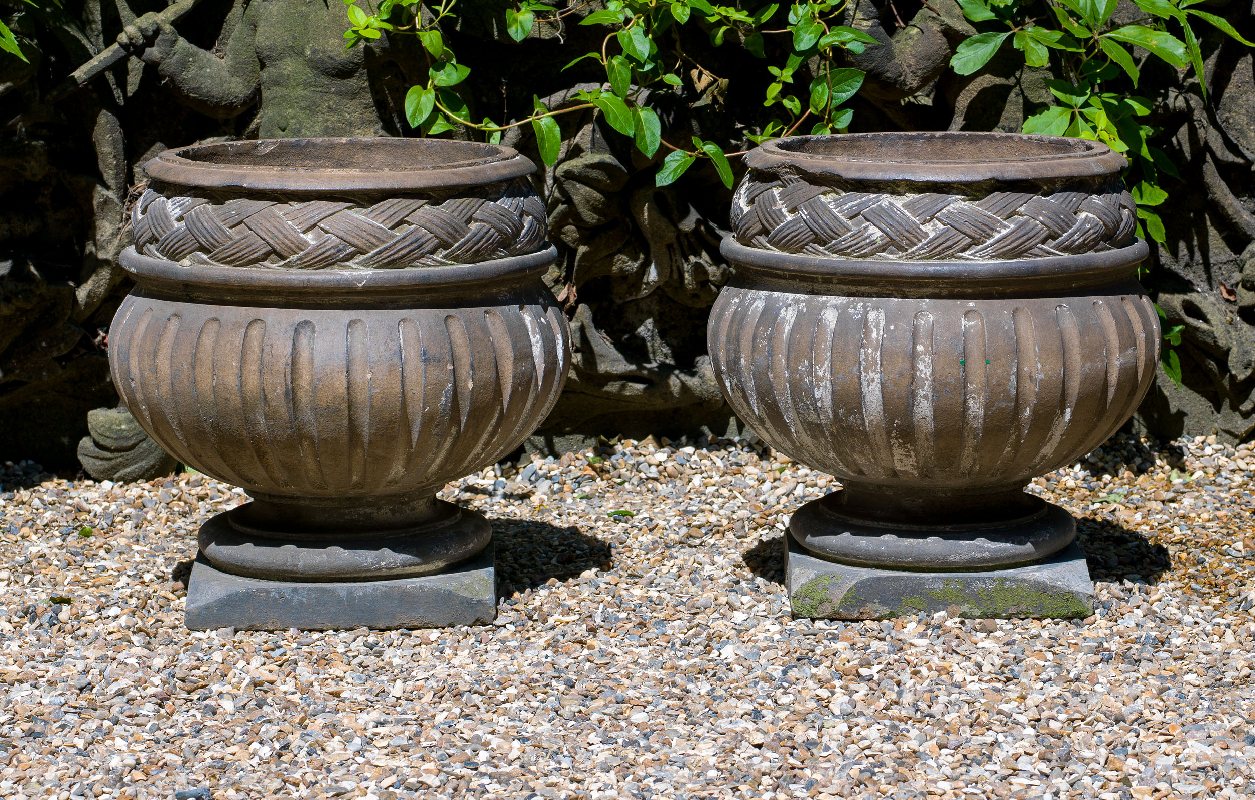 A Pair of Terracotta Garden Urns
