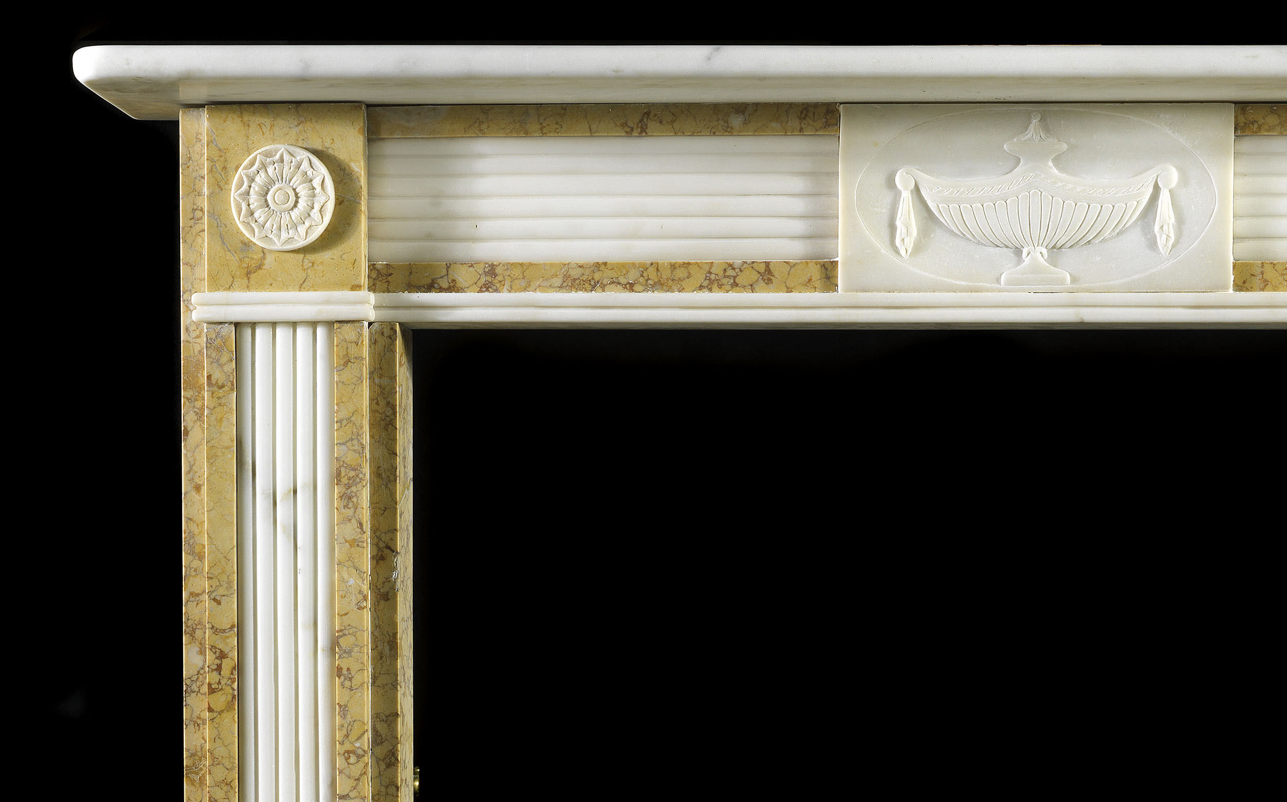 A Georgian Style Marble Fireplace Surround 
