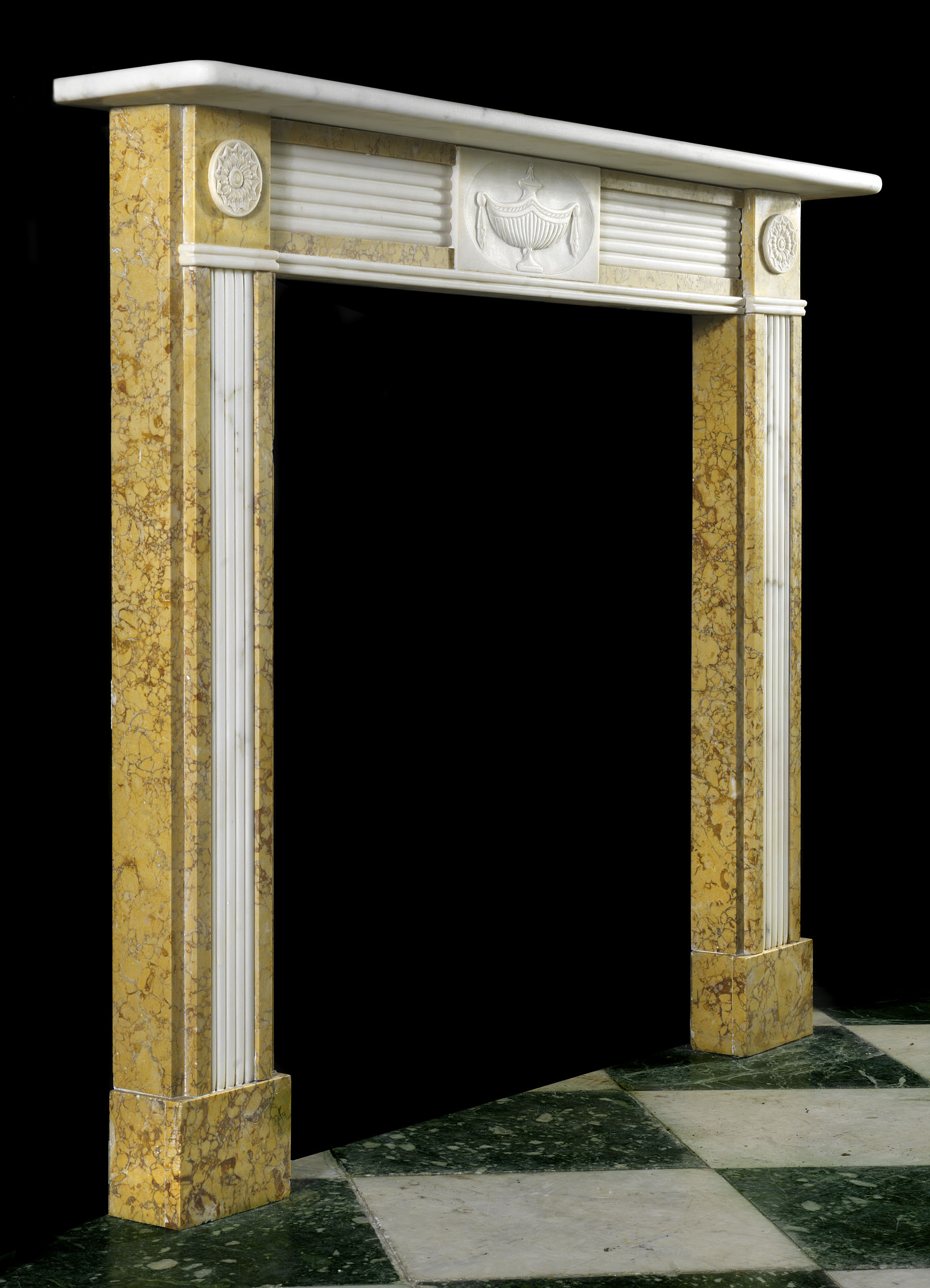 A Georgian Style Marble Fireplace Surround 
