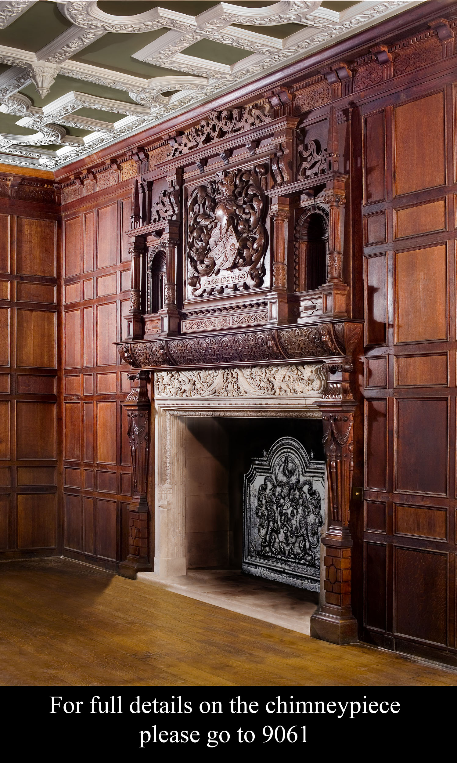 Jacobean Revival oak panelled room  