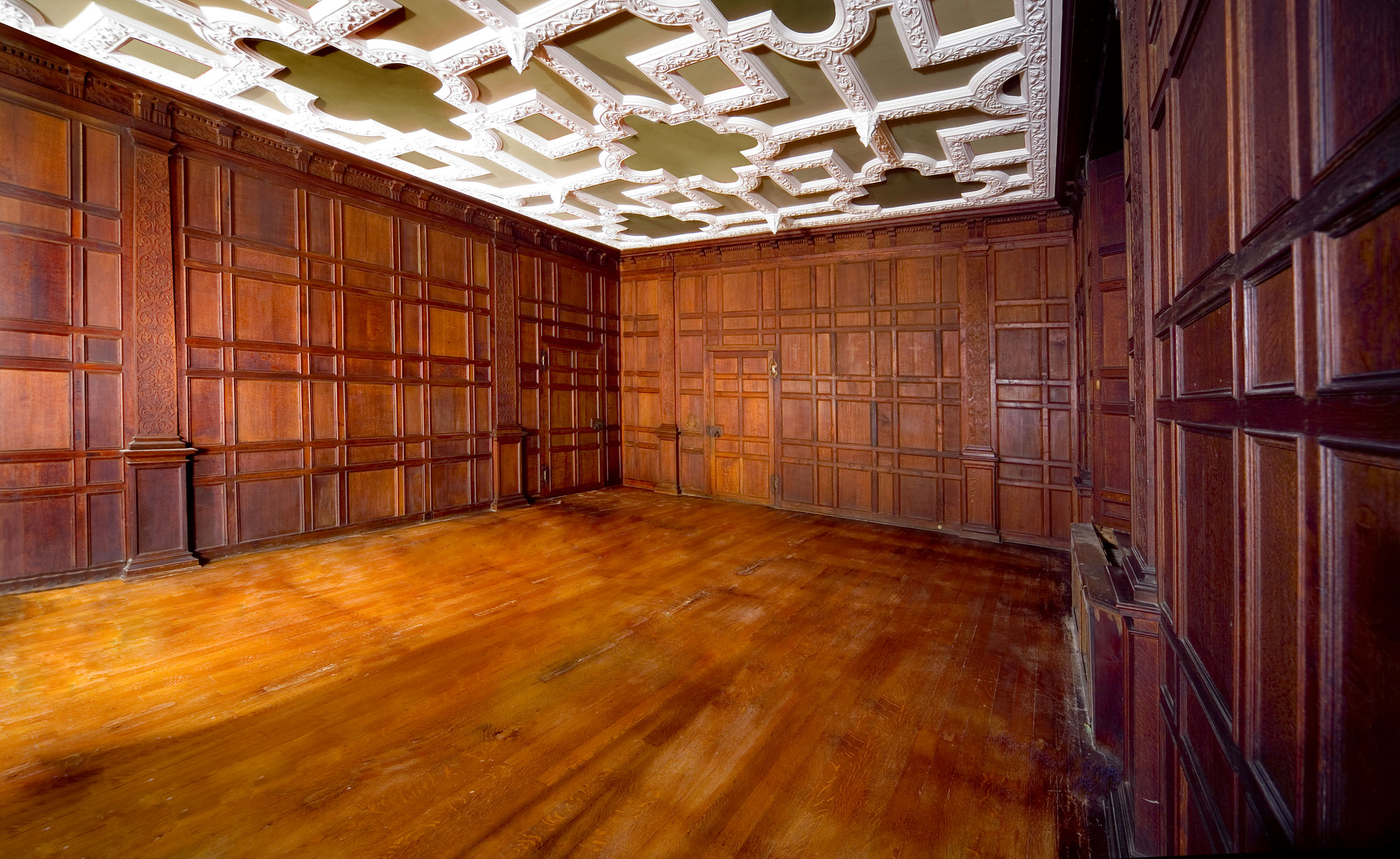 Jacobean Revival oak panelled room  