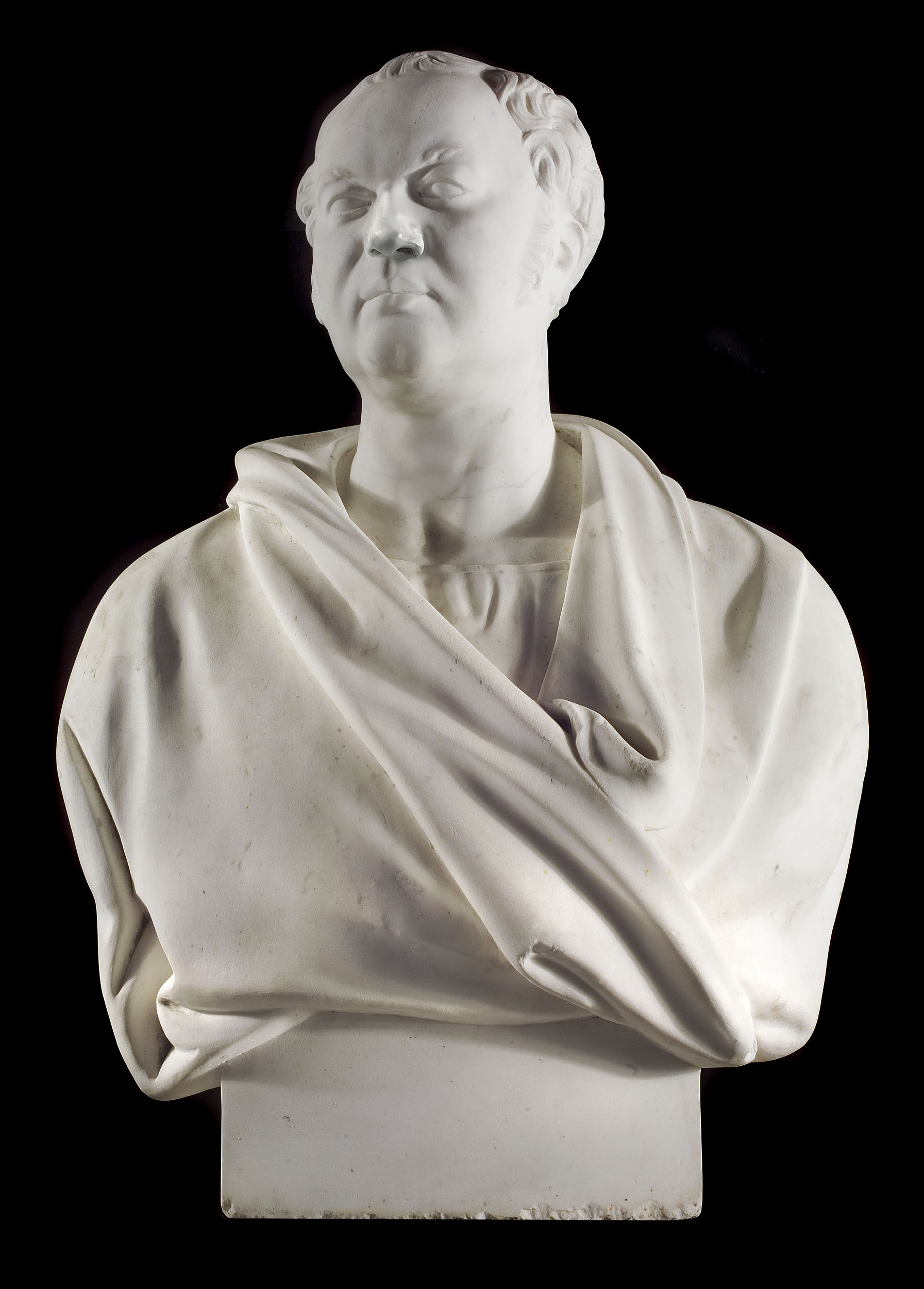 A Large Statuary Marble Bust of a Gentleman