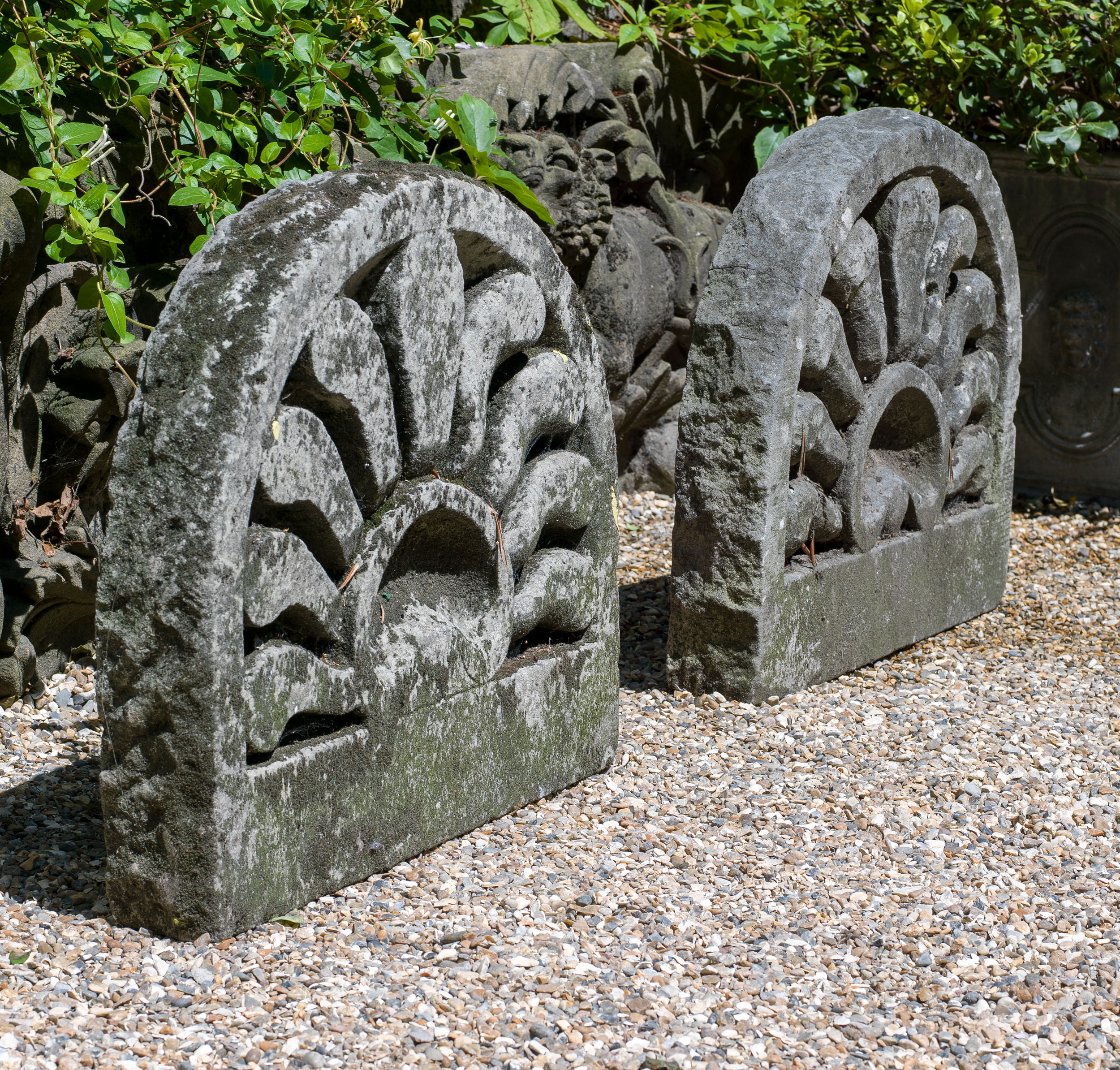 A Pair of Regency Stone Garden Ornaments 
