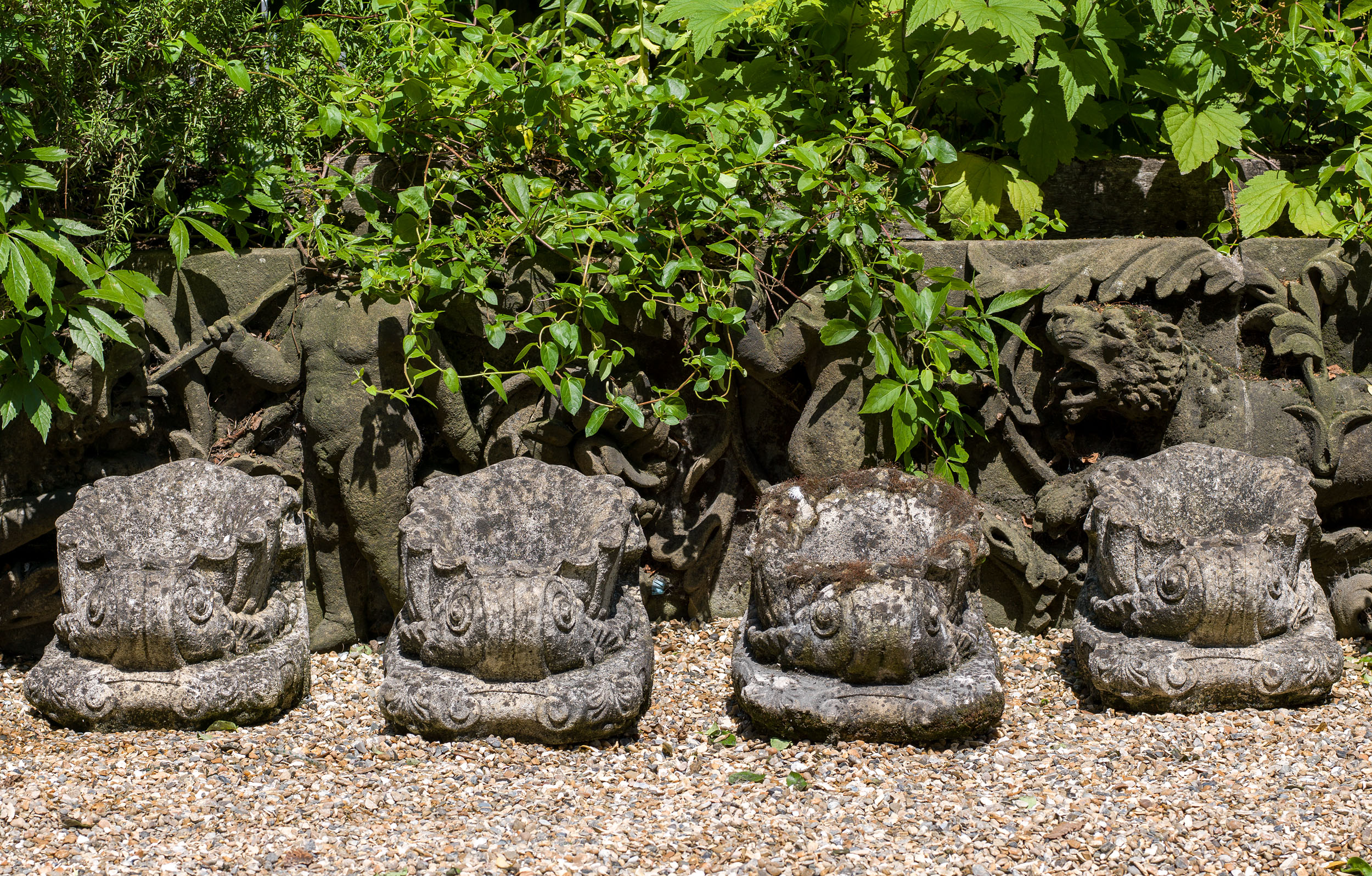 A Cornucopia Style Set of Four Stone Bowls