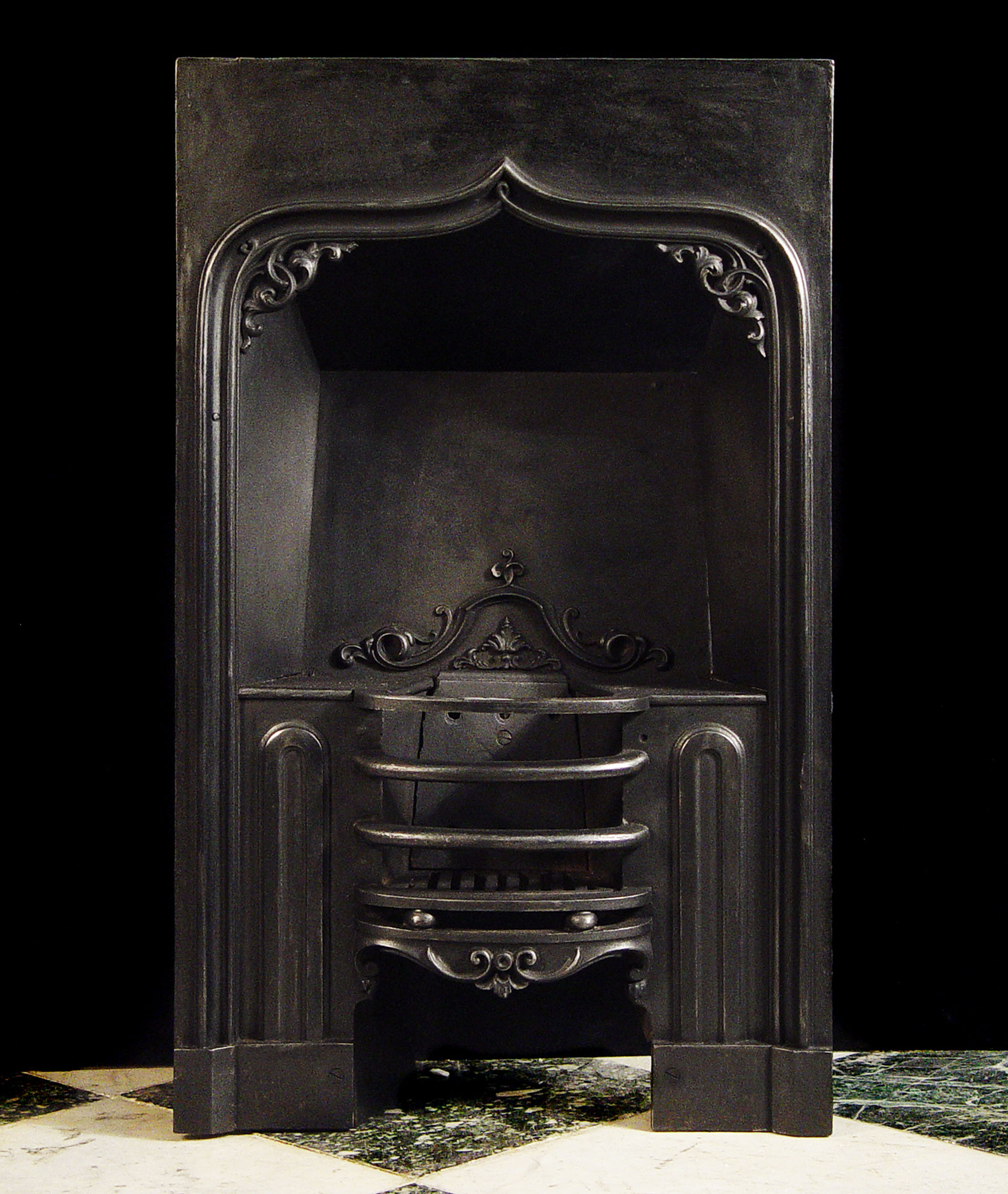 A Small Cast Iron Victorian Register Grate