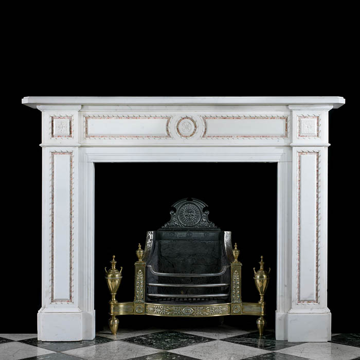 A Regency Style Statuary Marble Fireplace