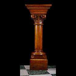 A Gothic Revival wood pedestal    