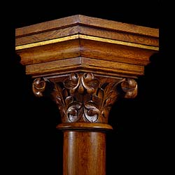 A Gothic Revival wood pedestal    
