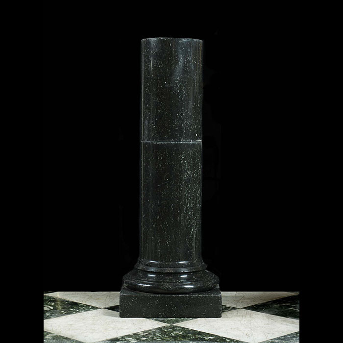 A Black Granite Column Plinth 