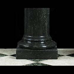 A Black Granite Column Plinth 