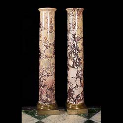 Victorian pair of marble columns    