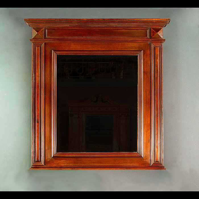 Antique Louis XIV Overmantel Mirror in Walnut with the original glass 
