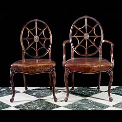 Georgian style set of eight mahogany dining chairs    
